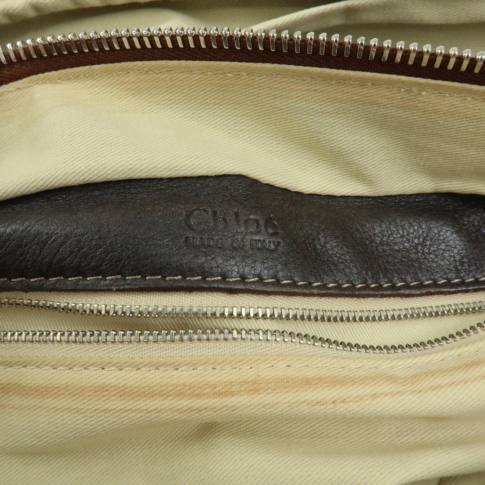 Chloe Paddington Leather Mini Hand Bag Shoulder Bag Brown