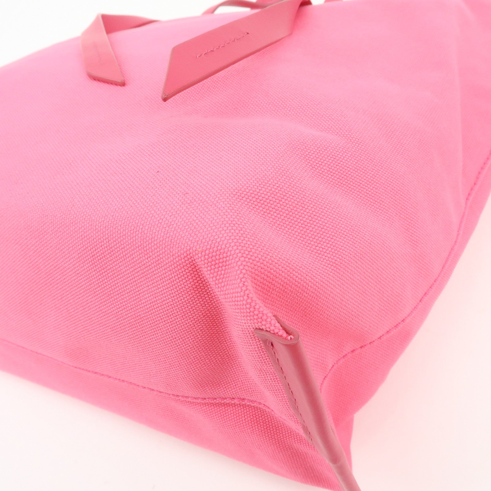 MIU MIU Canvas Leather Tote Bag Shoulder Bag Pink 5BG116