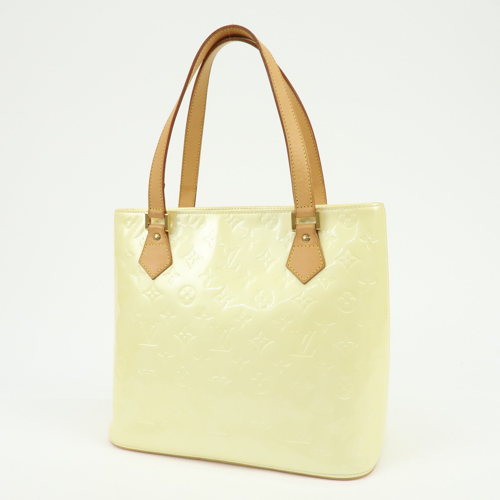 Louis Vuitton Monogram Vernis Houston Tote Hand Bag Beige M91004