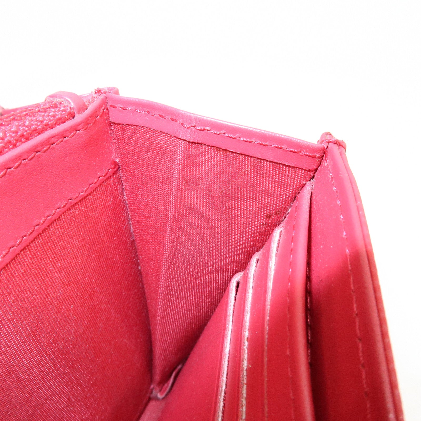 CHANEL COCO Mark Caviarskin Long Flap Wallet Red A50070