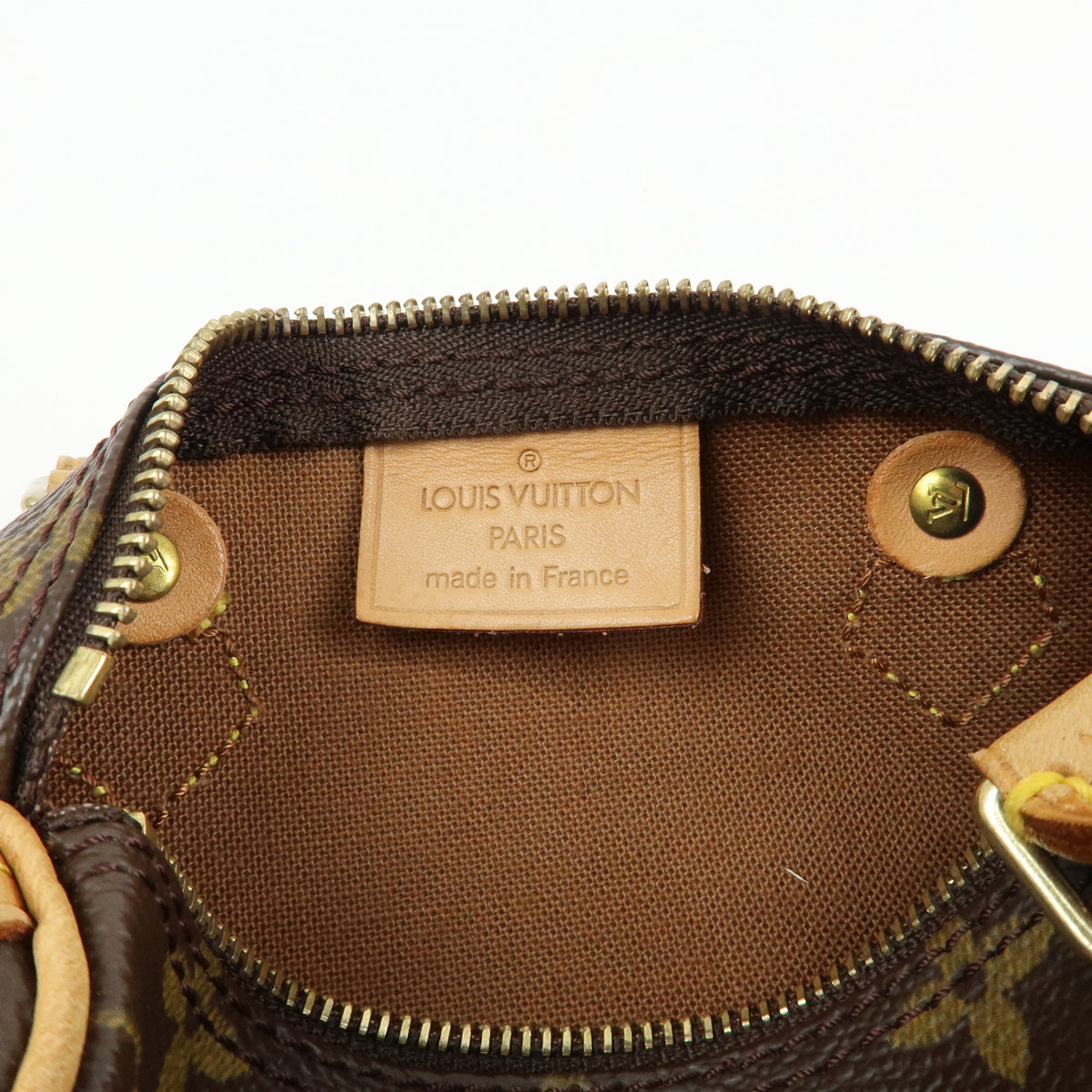 Louis Vuitton Monogram Canvas Mini Speedy Hand Bag Brown M41534