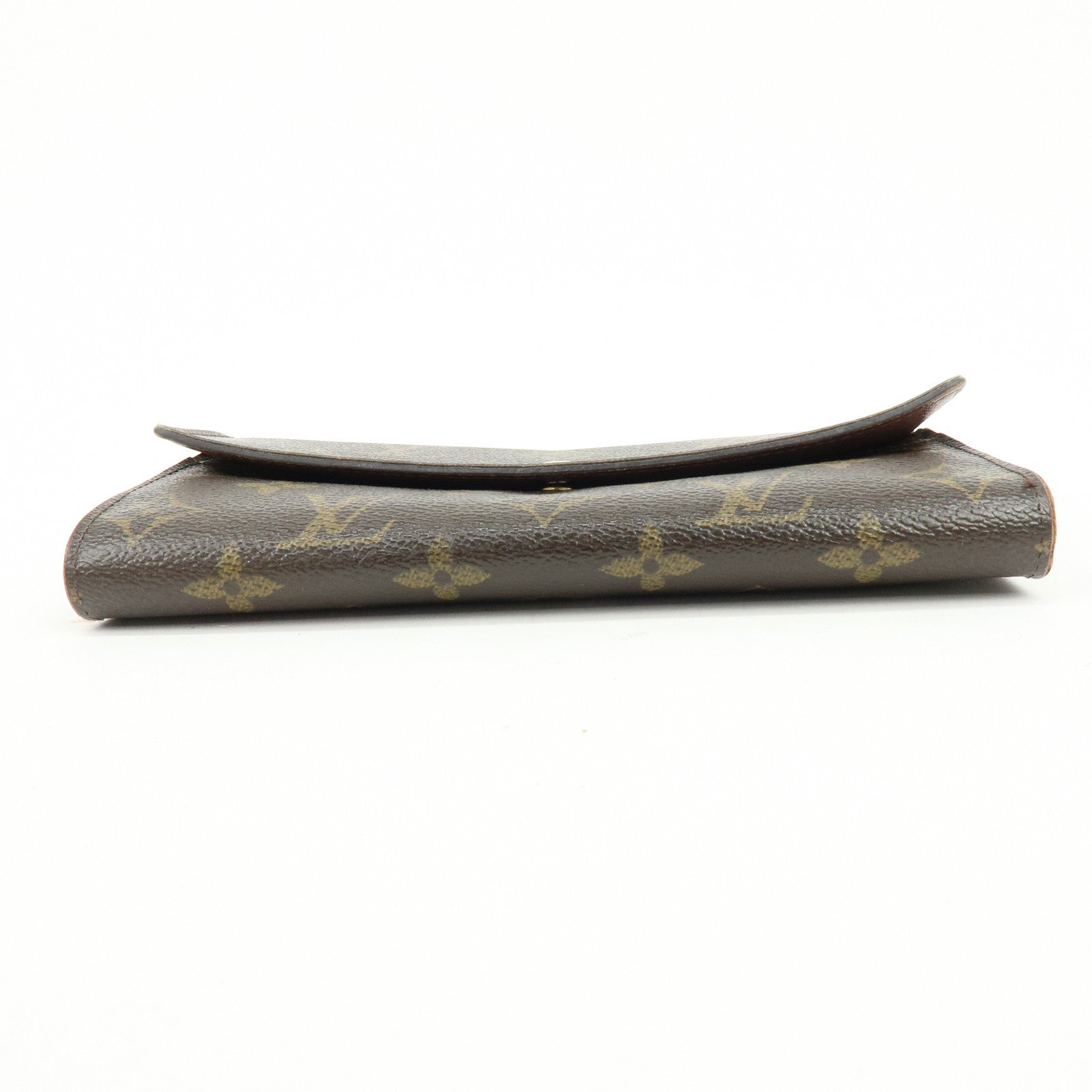 Louis Vuitton Monogram Canvas Compact Lot of 2 Wallet Long Wallet Brown