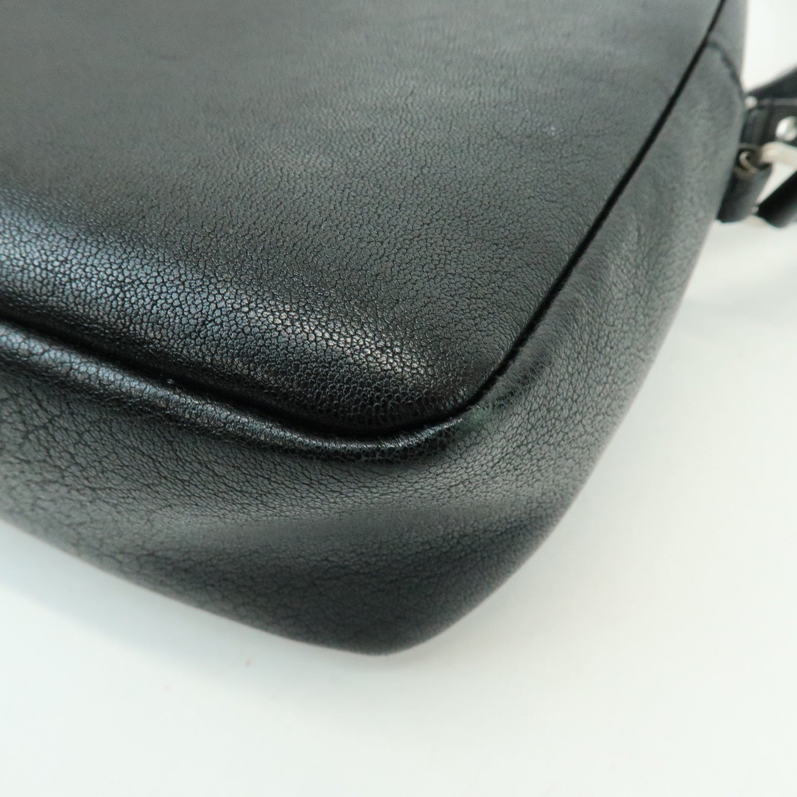 SAINT LAURENT PARIS Lou Cassandra Leather Shoulder Bag Tassel Black