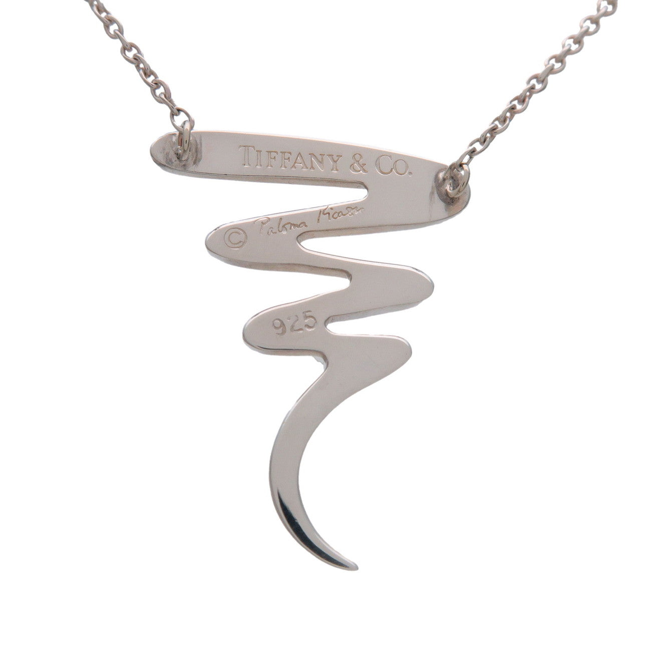 Tiffany & Co Paloma Picasso Scribble Necklace SV925 Silver