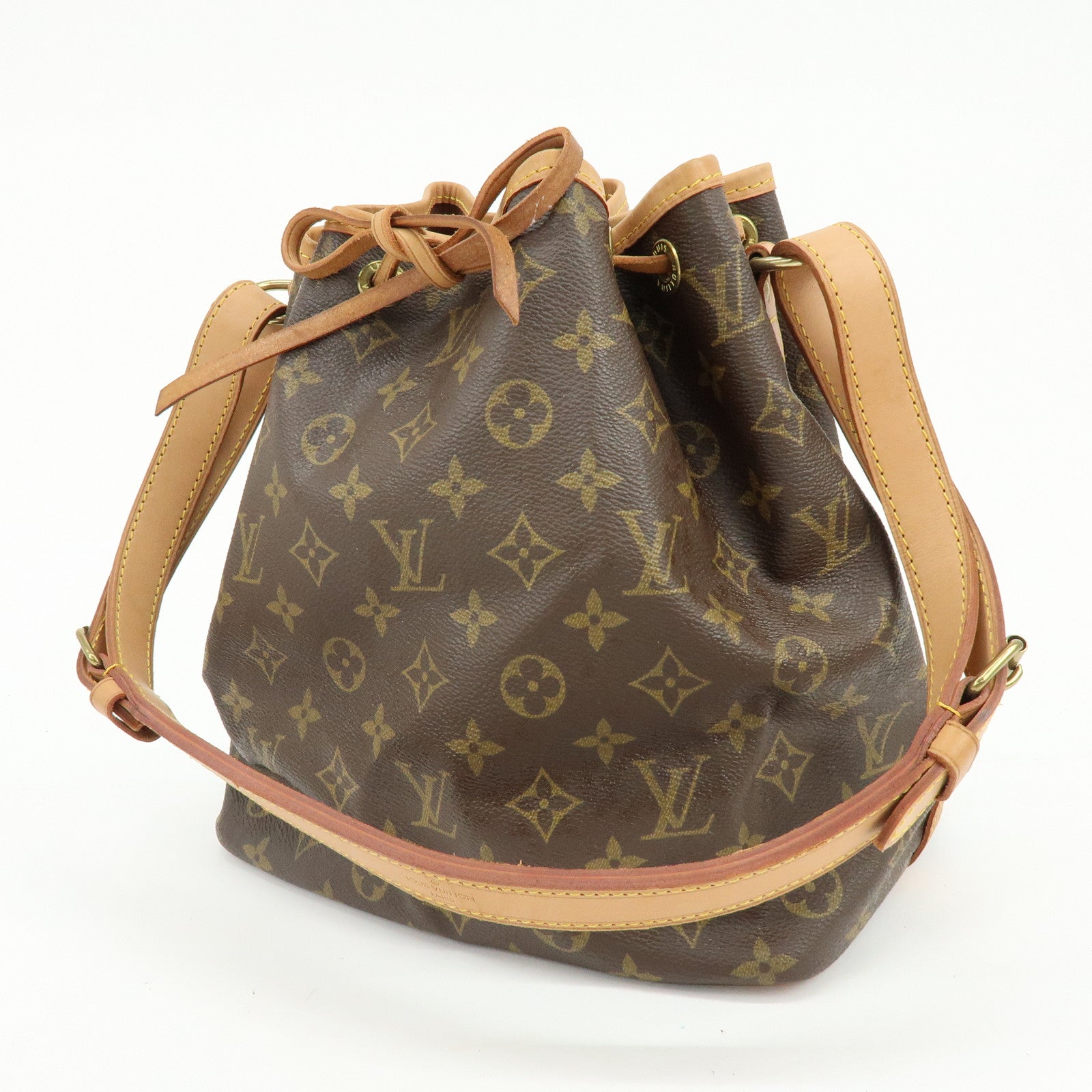 Louis Vuitton Monogram Petit Noe Shoulder Bag Brown M42226