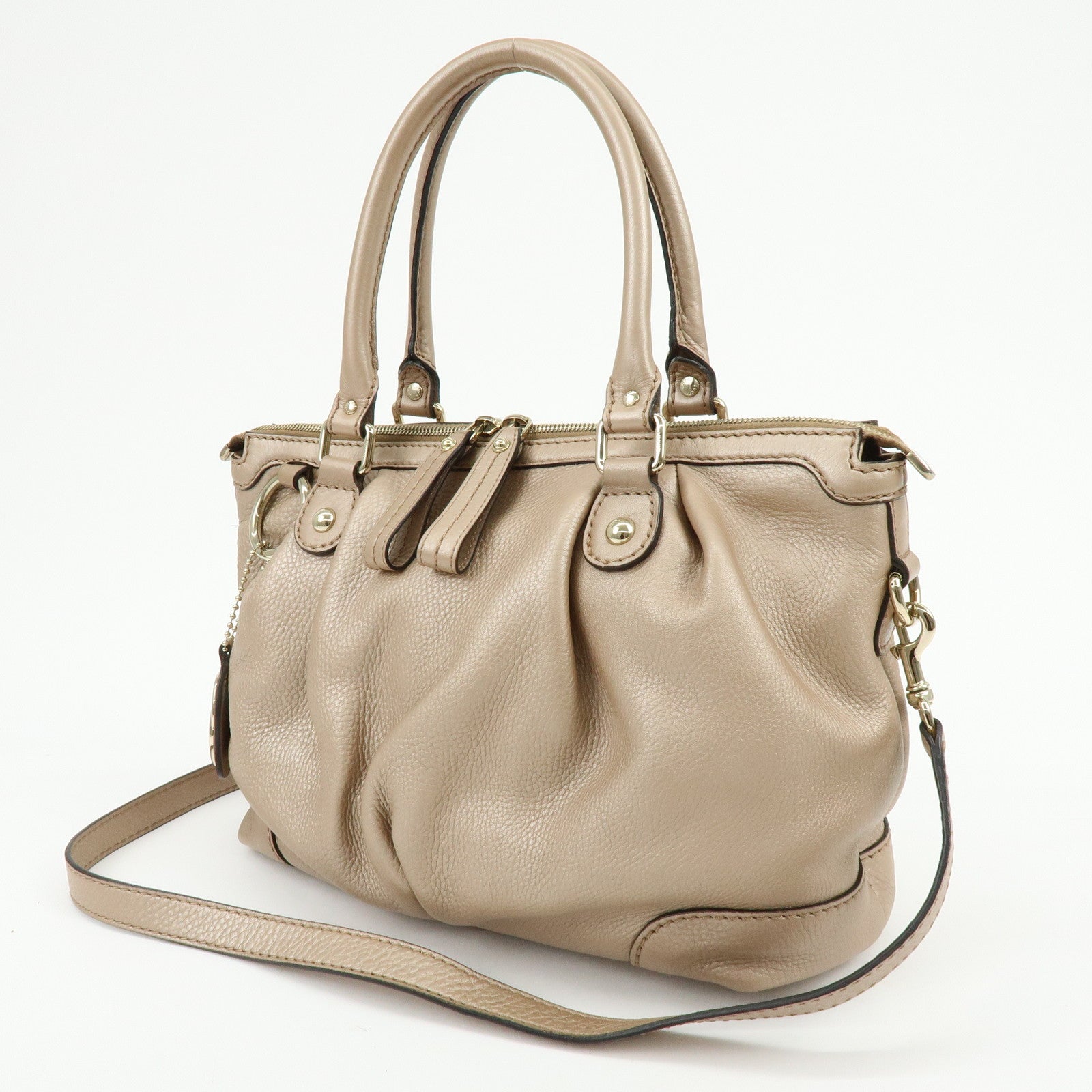 GUCCI Sukey Interlocking G Leather 2Way Shoulder Hand Bag 247902