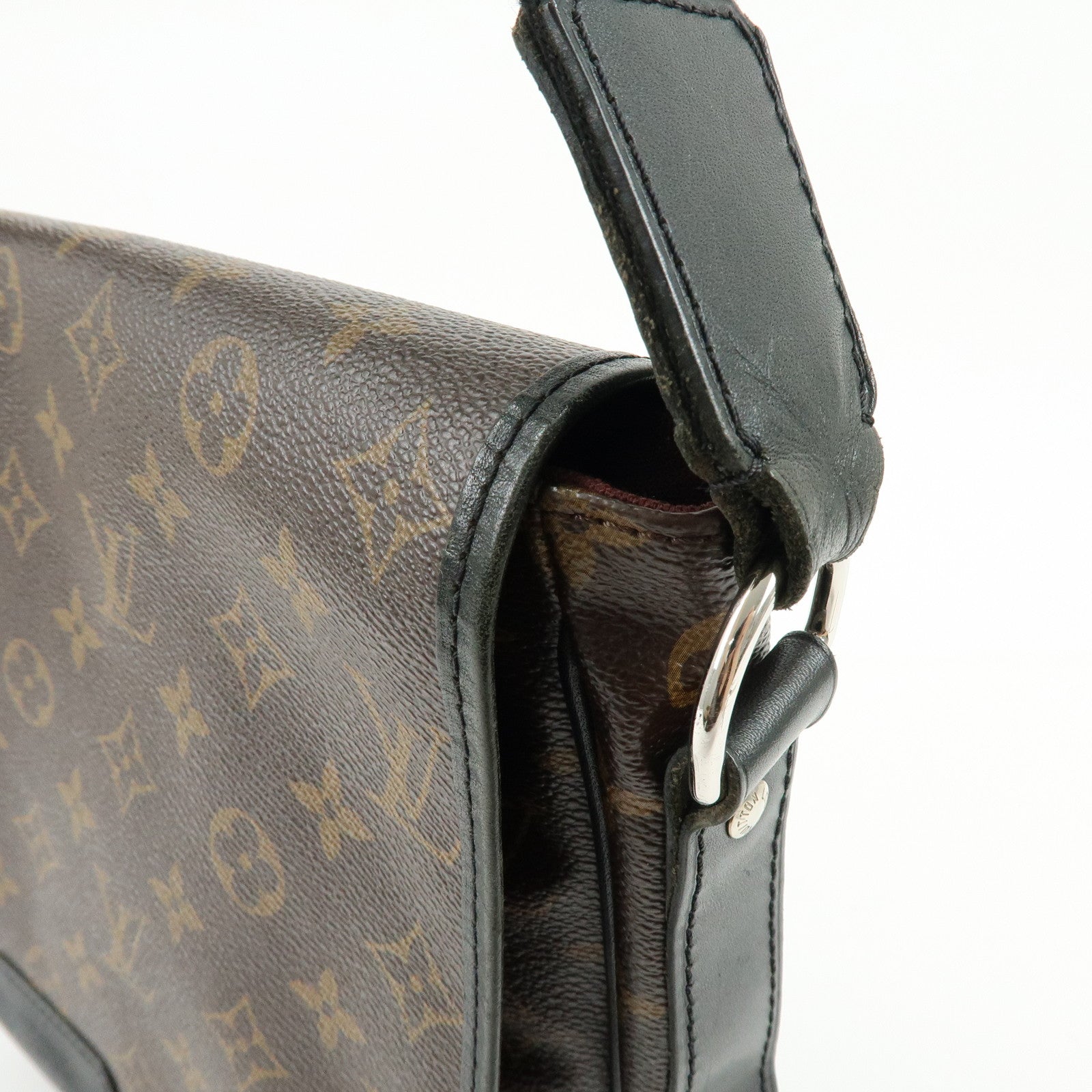 Louis Vuitton Macassar Bass MM Shoulder Bag Crossbody Bag Brown M56715
