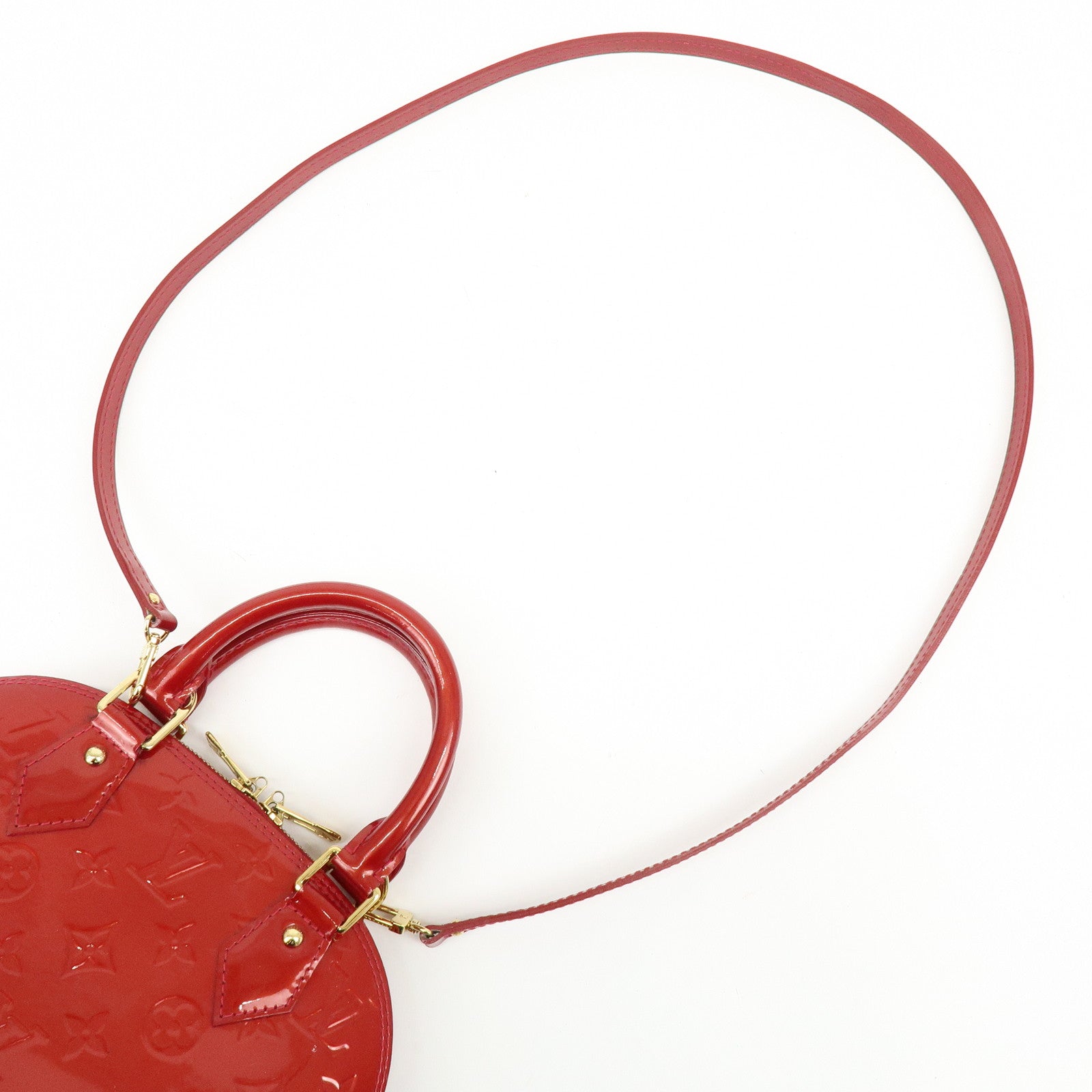 Louis Vuitton Monogram Vernis Alma BB 2Way Bag Red M91606