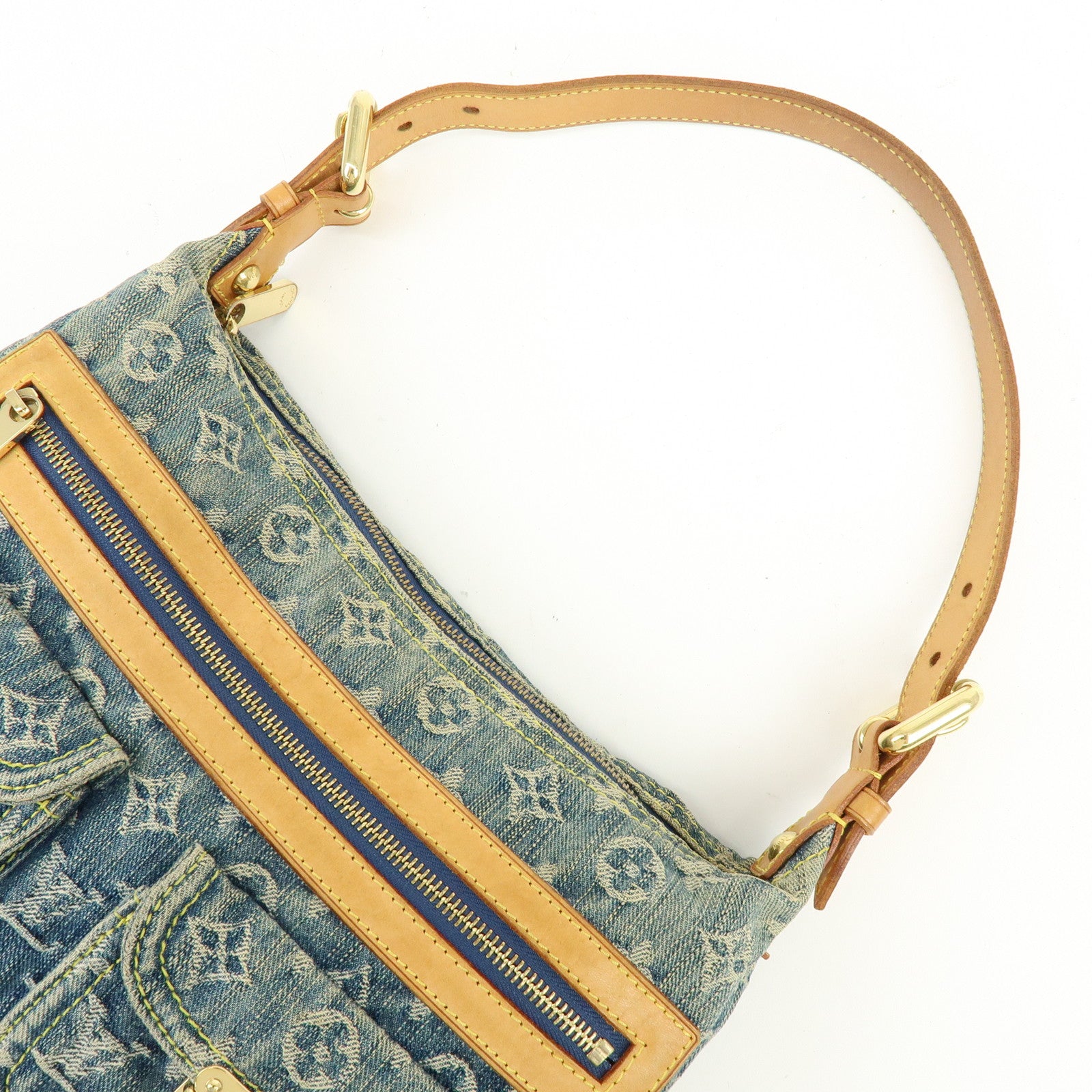 Louis Vuitton Monogram Denim Baggy PM 2Way Bag Shoulder Bag M95049