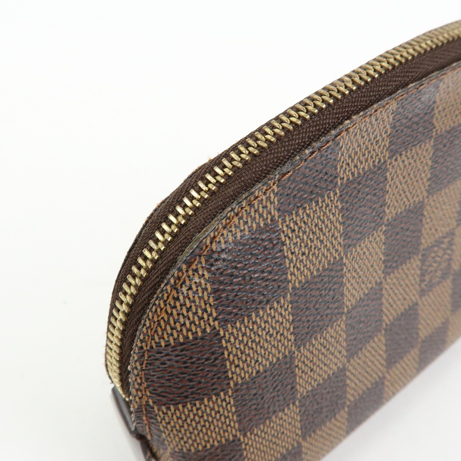 Louis Vuitton Damier Pochette Cosmetic PM Pouch Brown N47516