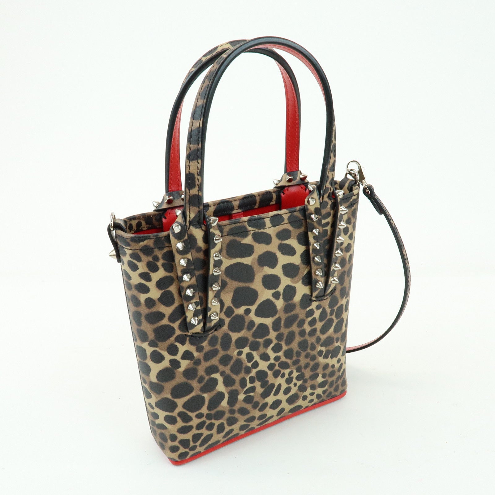 Christian Louboutin PVC Leopard 2Way Bag Hand Bag Shoulder Bag