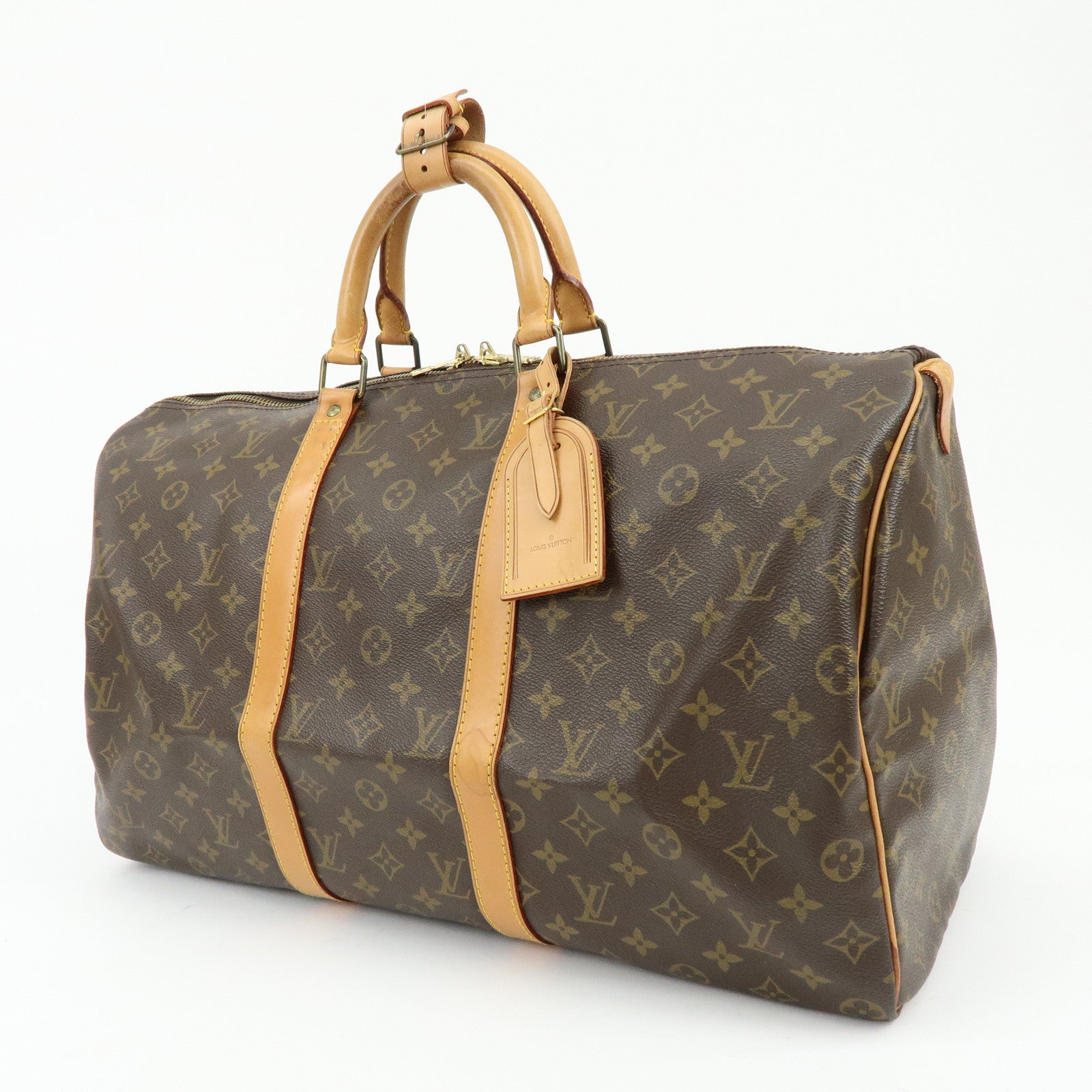 Louis Vuitton Monogram Keep All 50 Boston Bag Brown M41426