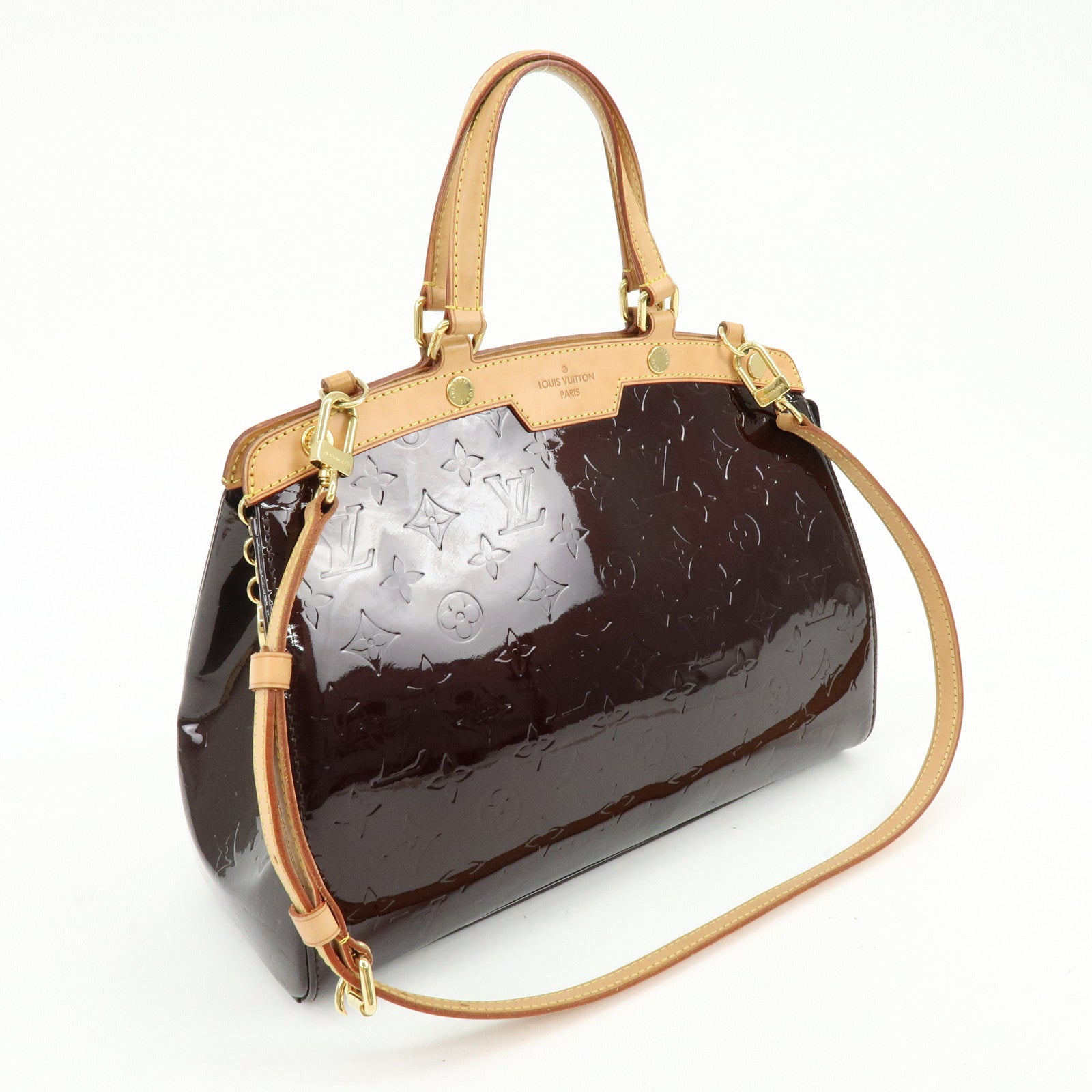 Louis Vuitton Monogram Vernis Brea MM 2Way Shoulder Bag Amarante M91619