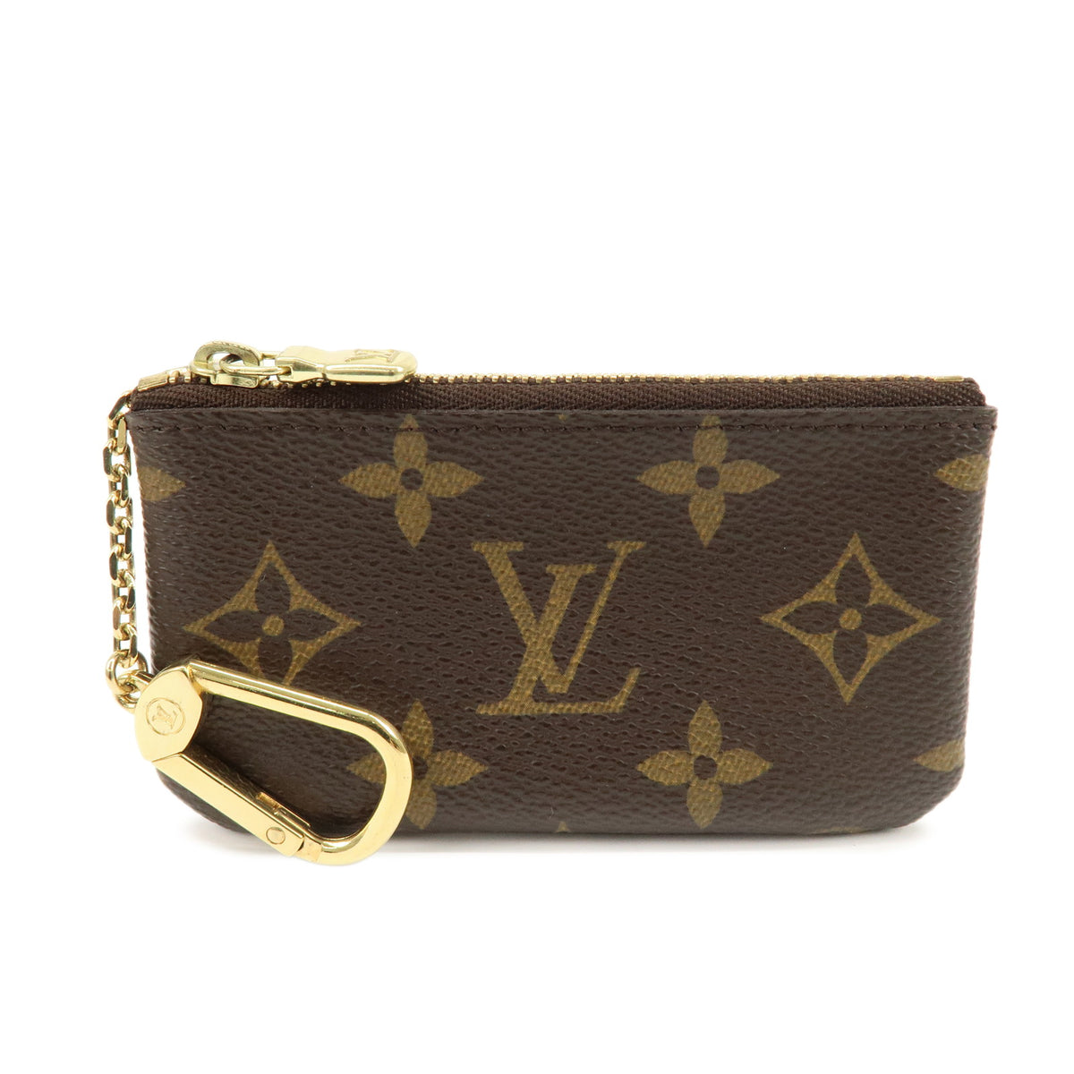 Louis Vuitton Monogram Pochette Cles Coin Case Key Case Brown M62650