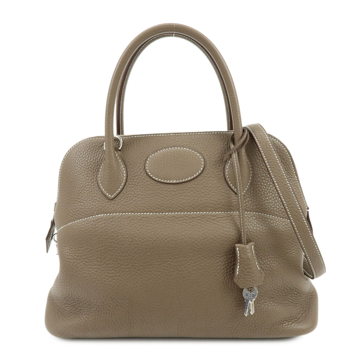 HERMES Blolide 31 Taurillon Clemence 2Way Bag Hand Bag C Stamped Etoupe