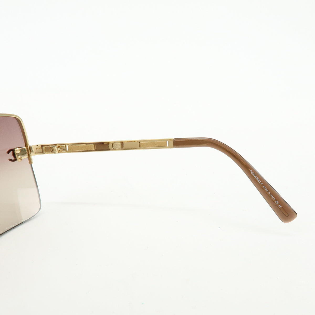 CHANEL Plastic Sunglasses AC1755967 65 □16 120 Brown Gold