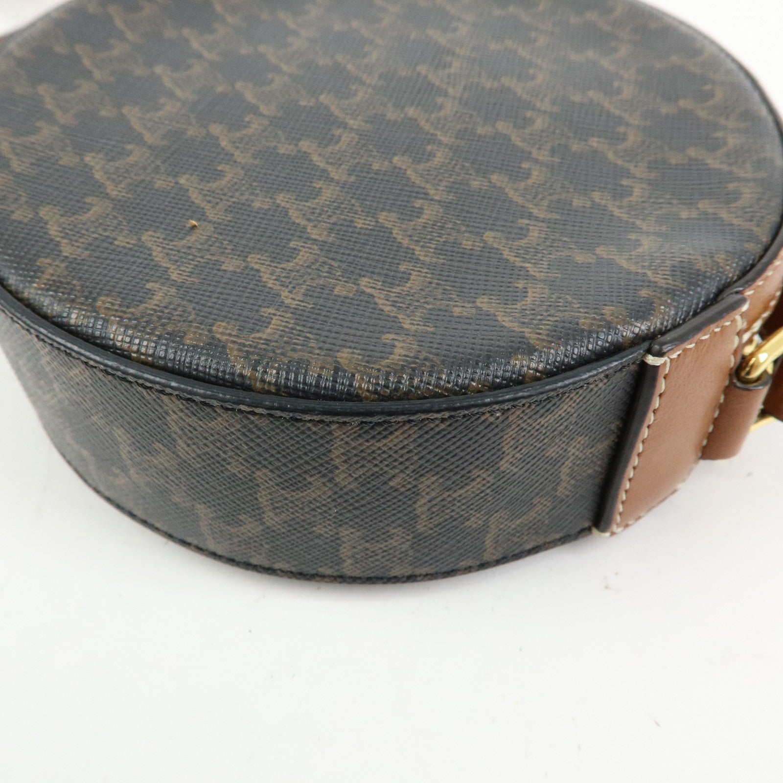 CELINE Triomphe PVC Leather Shoulder Bag Crossbody Bag Brown