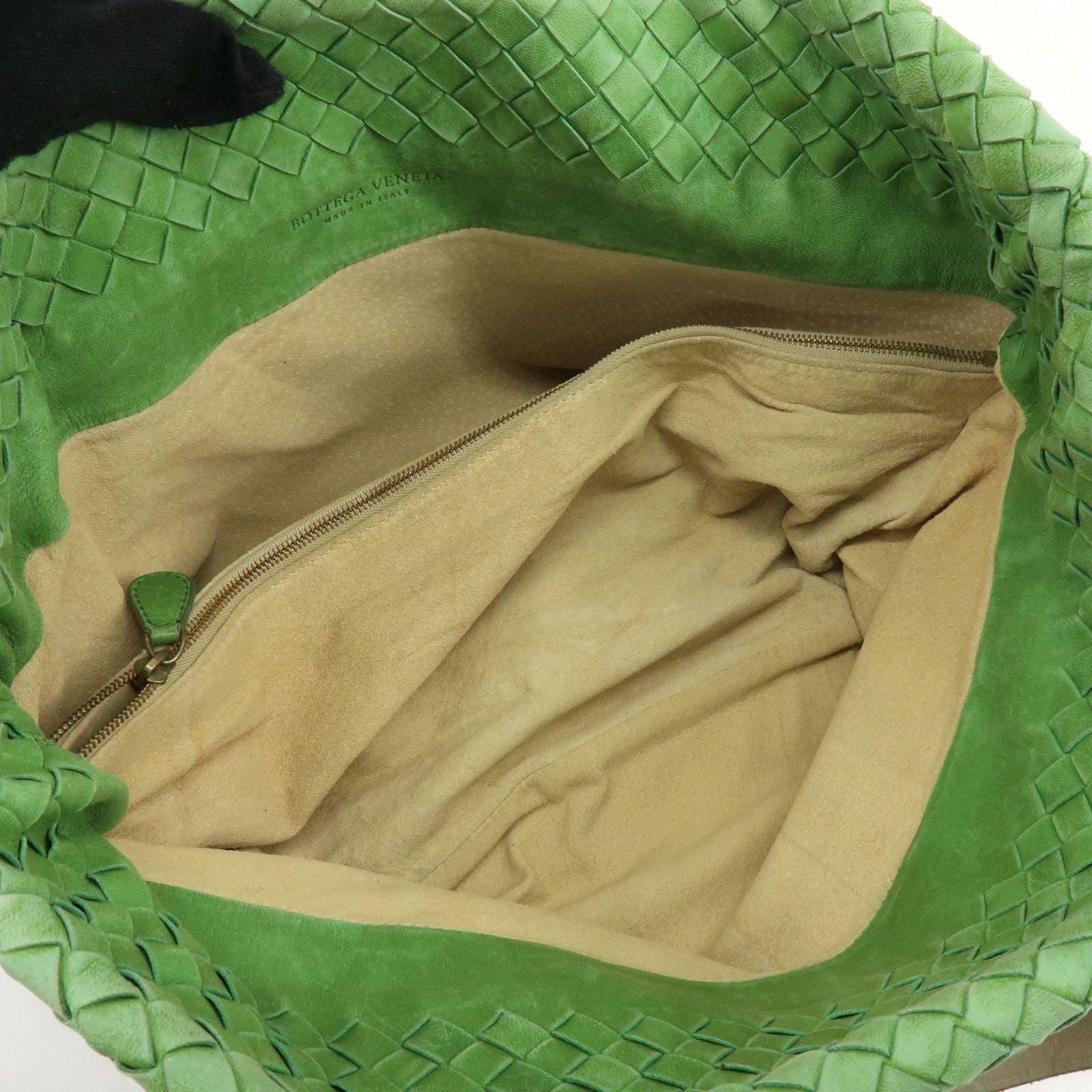 BOTTEGA VENETA Intrecciato Flower Shoulder Bag Tote Bag Green 169759