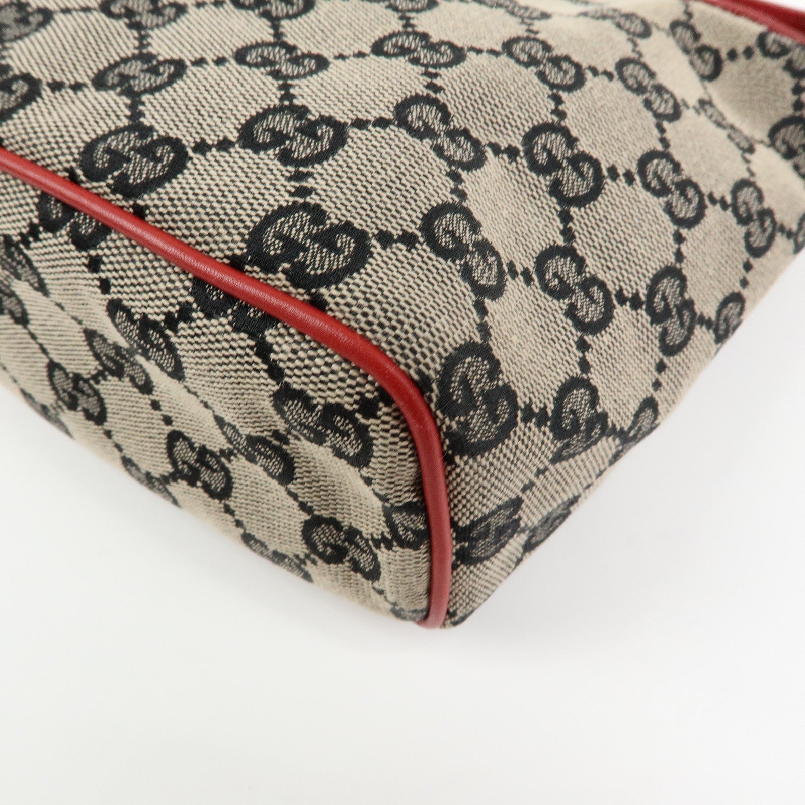GUCCI GG Canvas Leather Vanity Accessory Pochette Mini Pouch 039・1147