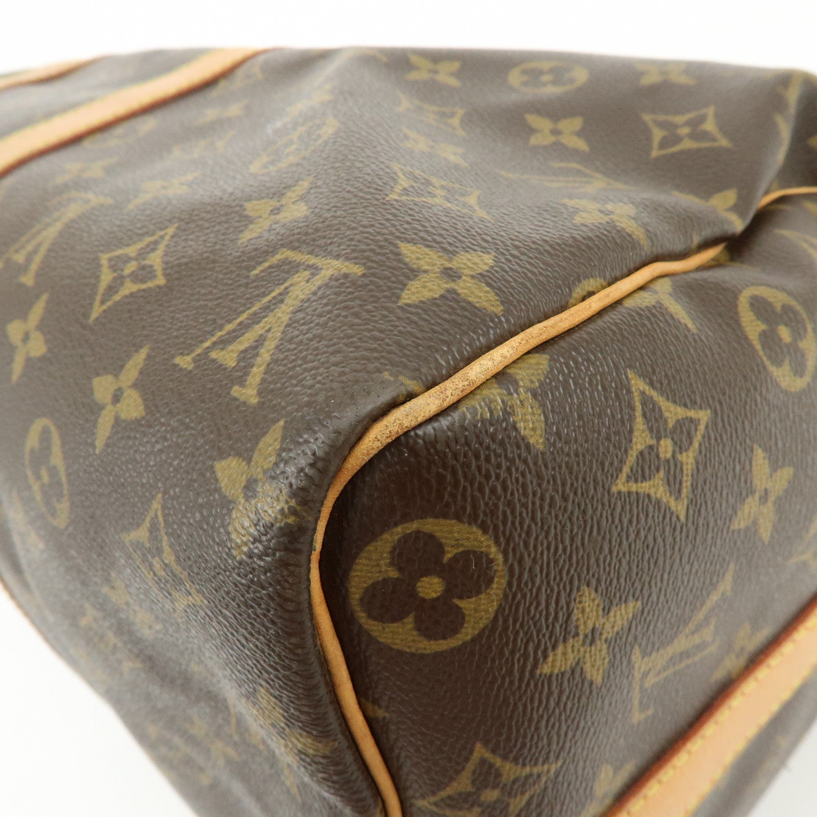Louis Vuitton Monogram Keep All Bandouliere 45 Boston Bag Brown M41418