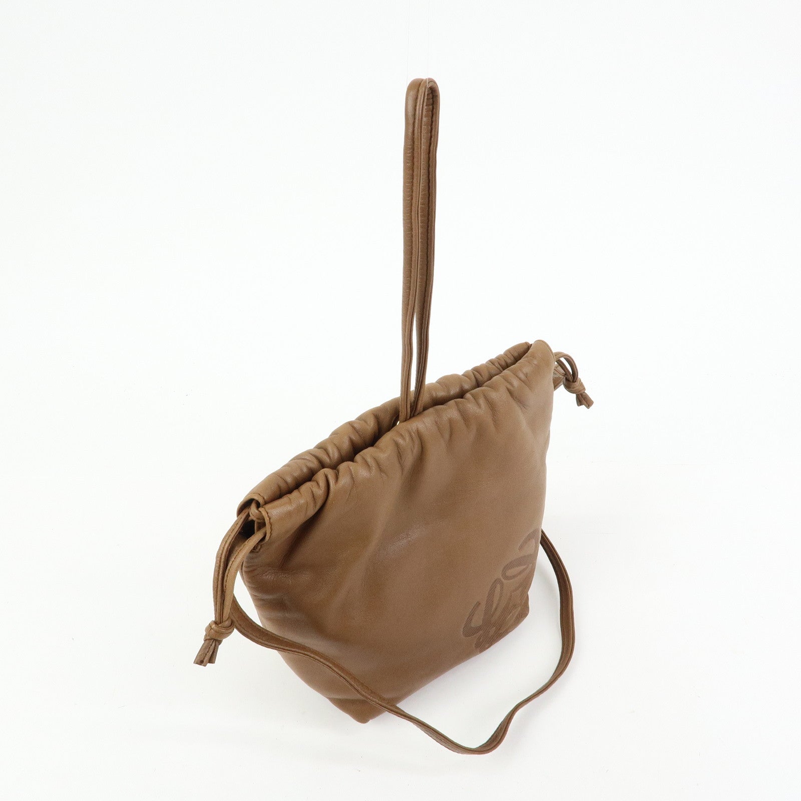 LOEWE Anagram Nappa Leather Shoulder Crossbody Bag Brown