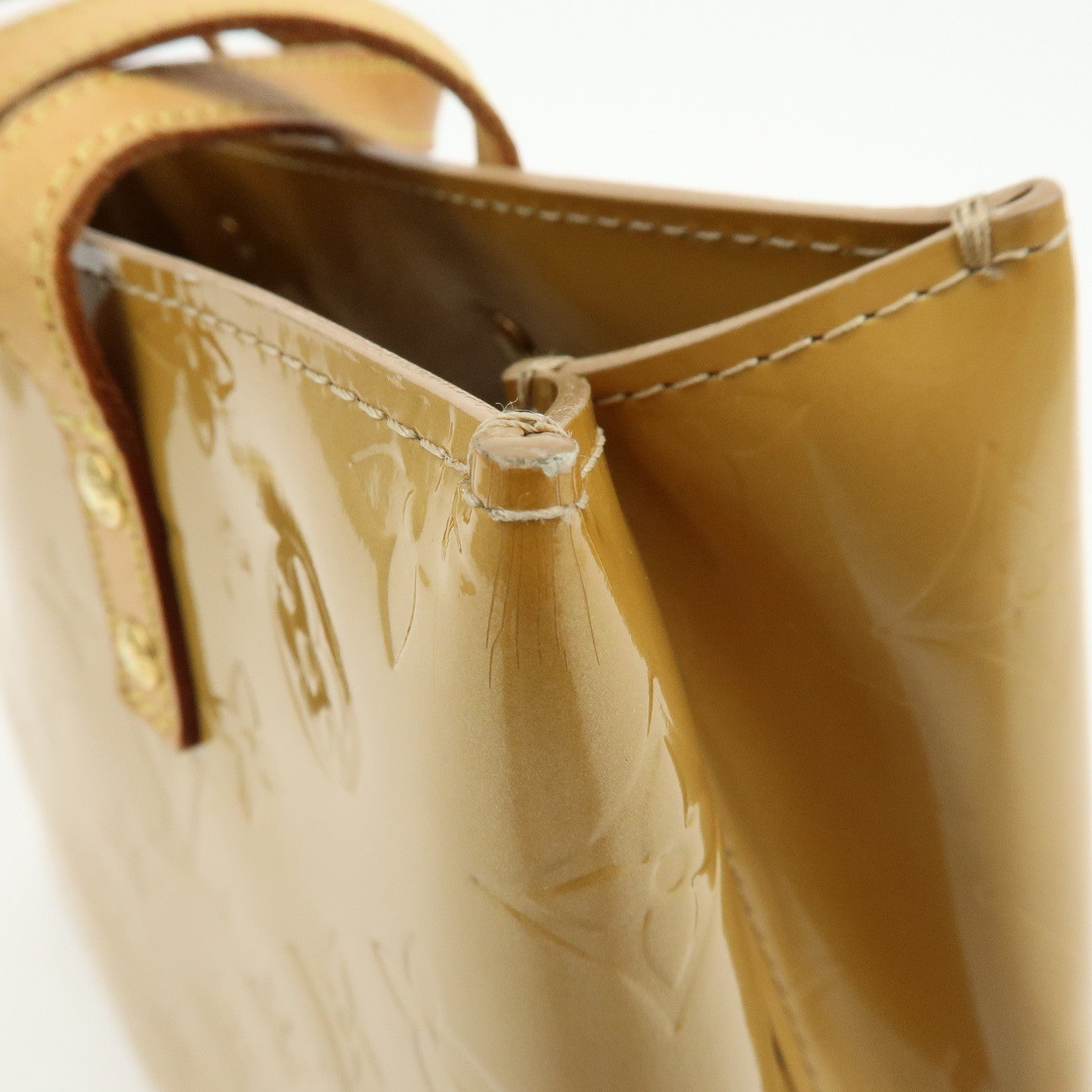 Louis Vuitton Monogram Vernis Reade PM Hand Bag Noisette M91334