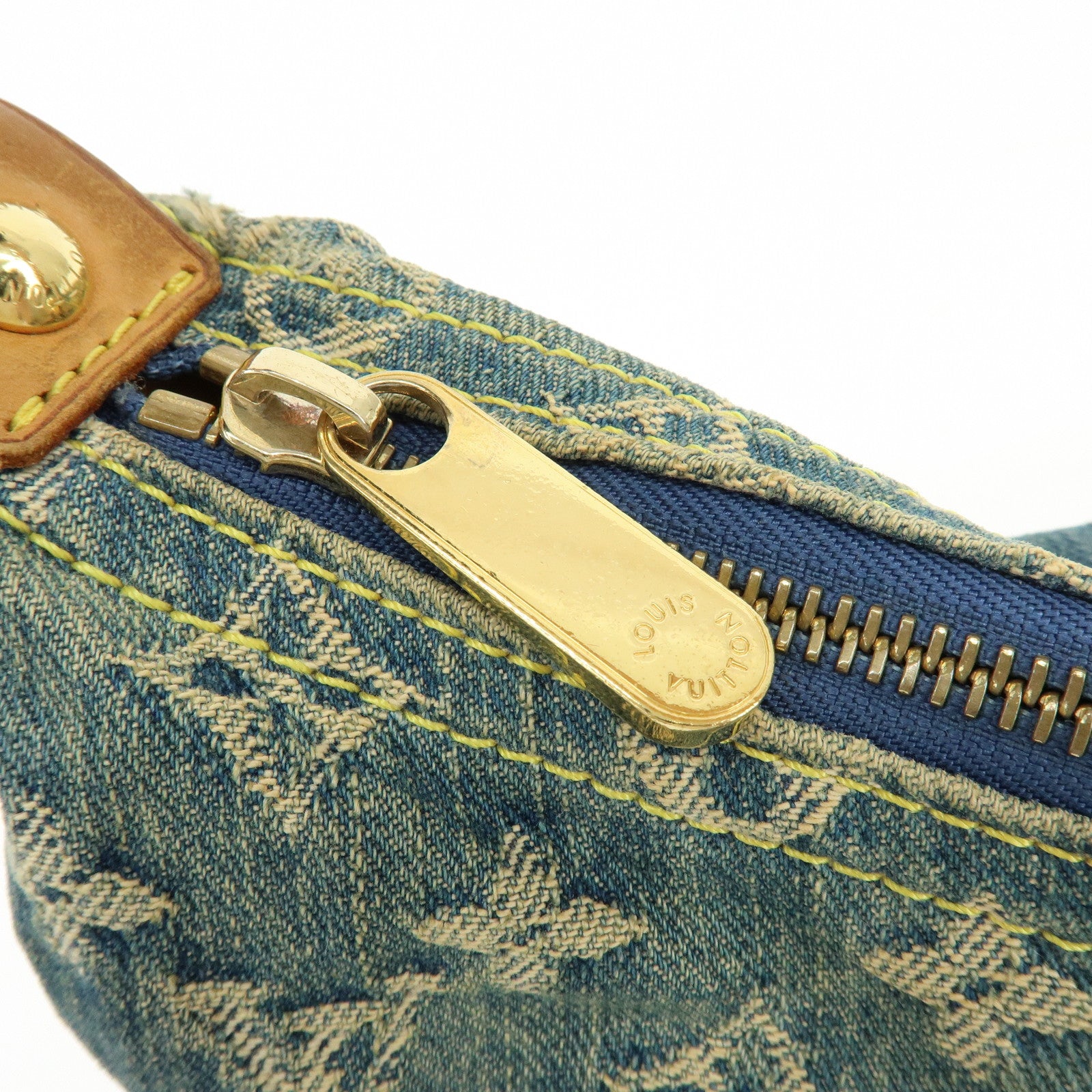 Louis Vuitton Monogram Denim Baggy GM Shoulder Bag Blue M95048