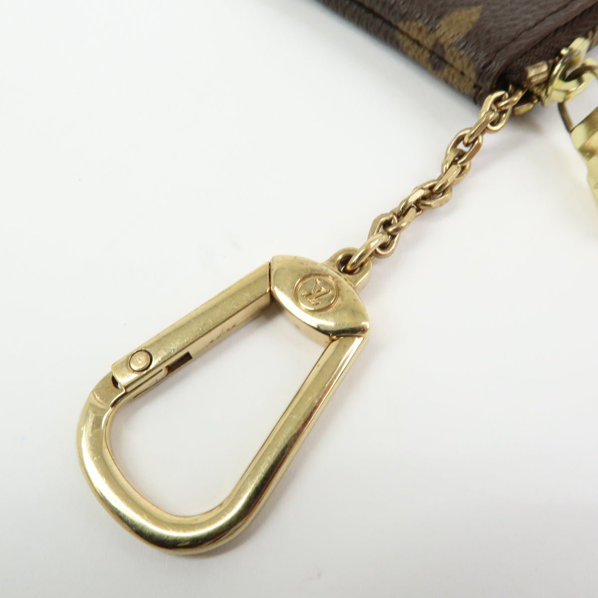 Louis Vuitton Monogram Pochette Cles Coin Case Key Case Brown M62650