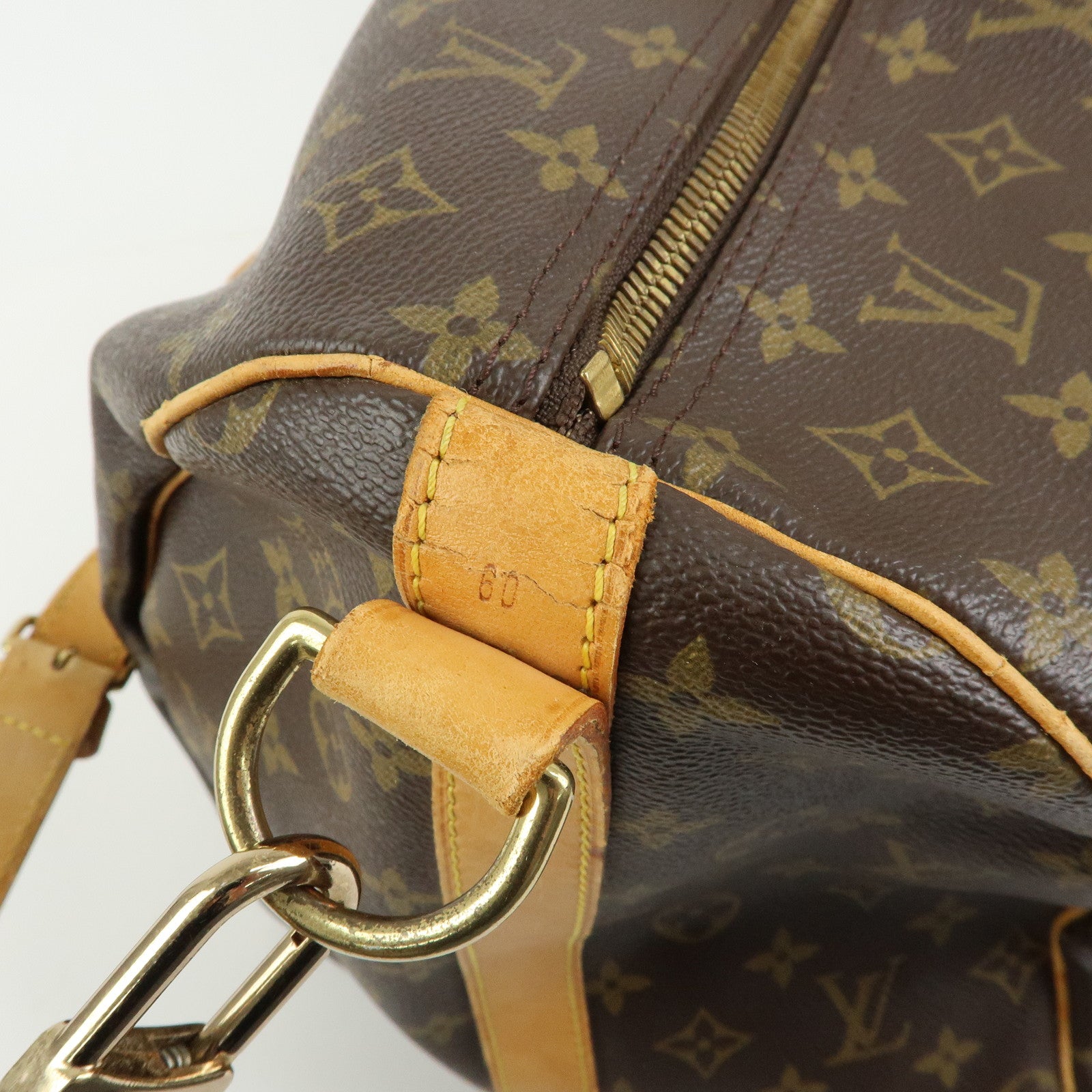 Louis Vuitton Monogram Keep All Bandouliere 60 Bag Brown M41412