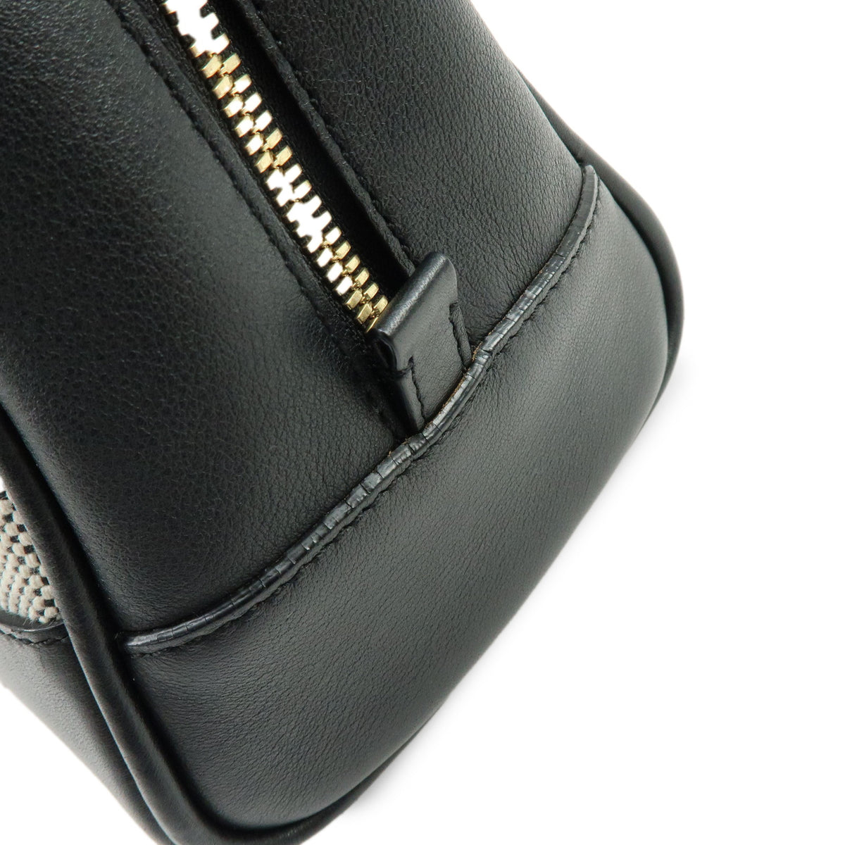 LOEWE Anagram Amazona Small Leather Hand Bag Black Natural