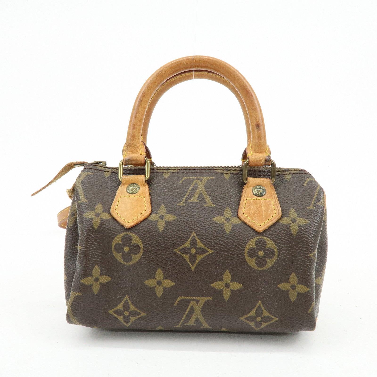 Louis Vuitton Monogram Mini Speedy Hand Bag and Strap Brown M41534 Lot
