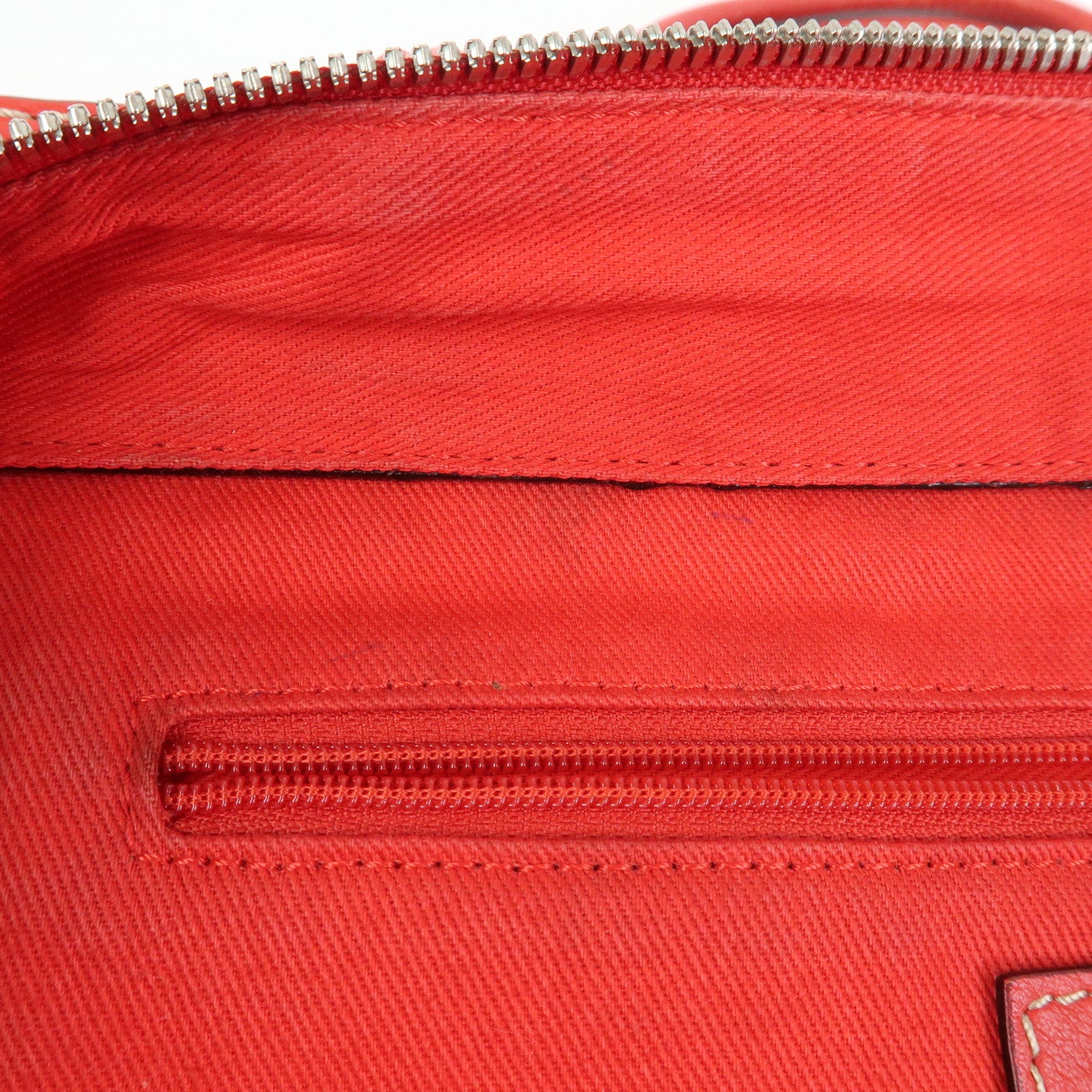 LOEWE Anagram Leather Tote Bag Hand Bag Shoulder Bag Red