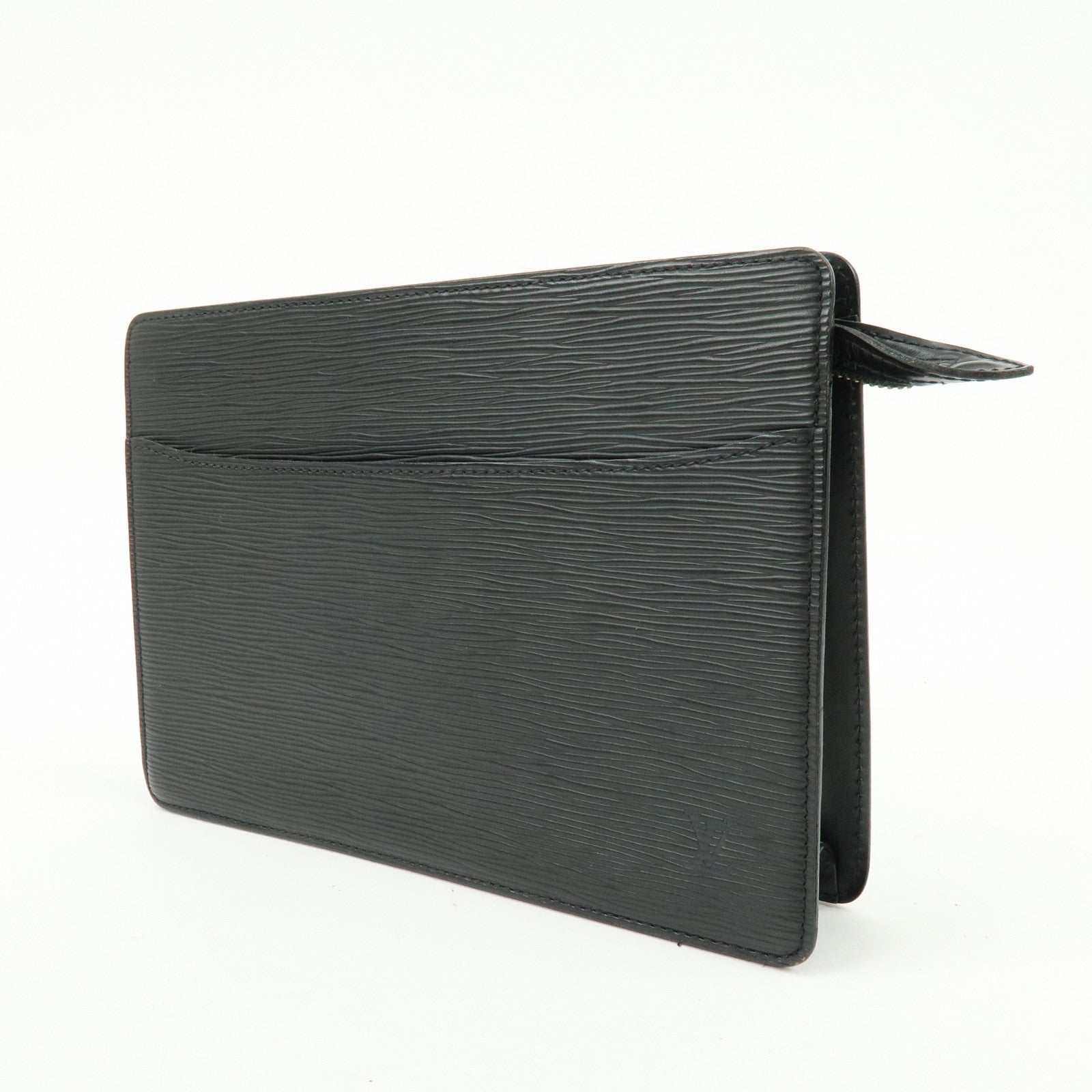 Louis Vuitton Epi Pochette Homme Clutch Bag Flat Pouch Noir M52522