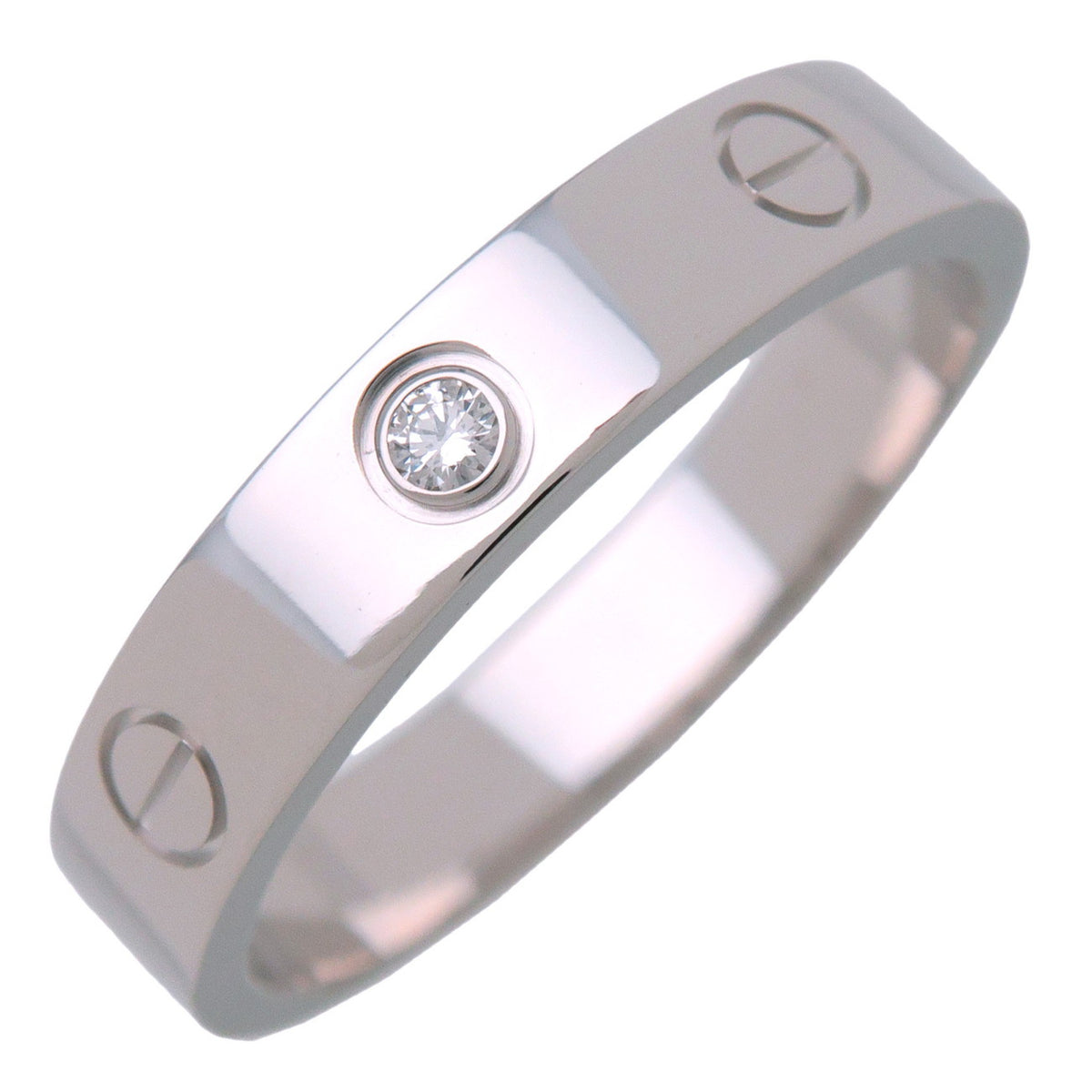 Cartier Mini Love  1P Diamond Ring K18 750WG #57 US8 EU57 HK18