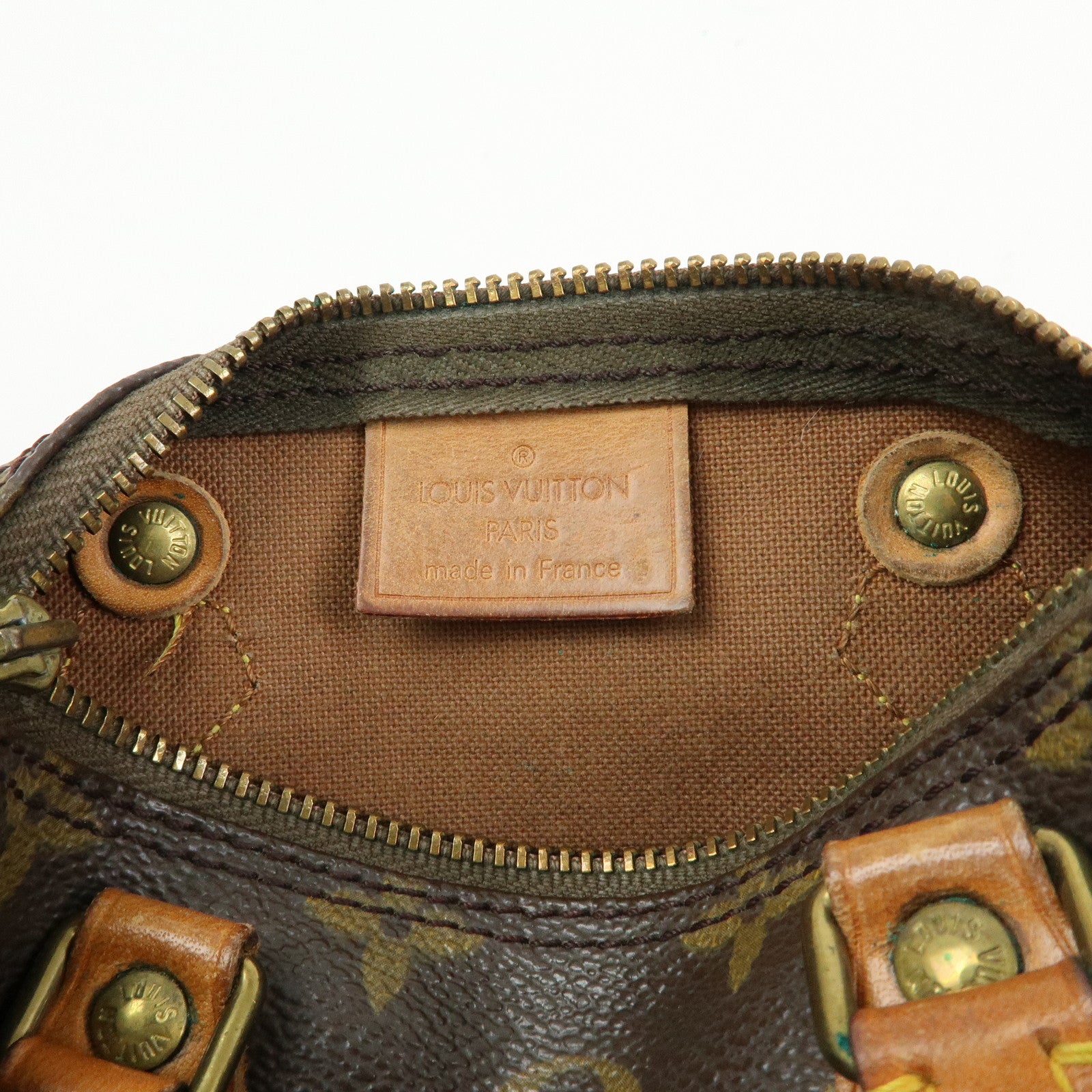 Louis Vuitton Monogram Canvas Mini Speedy Hand Bag & Strap M41534