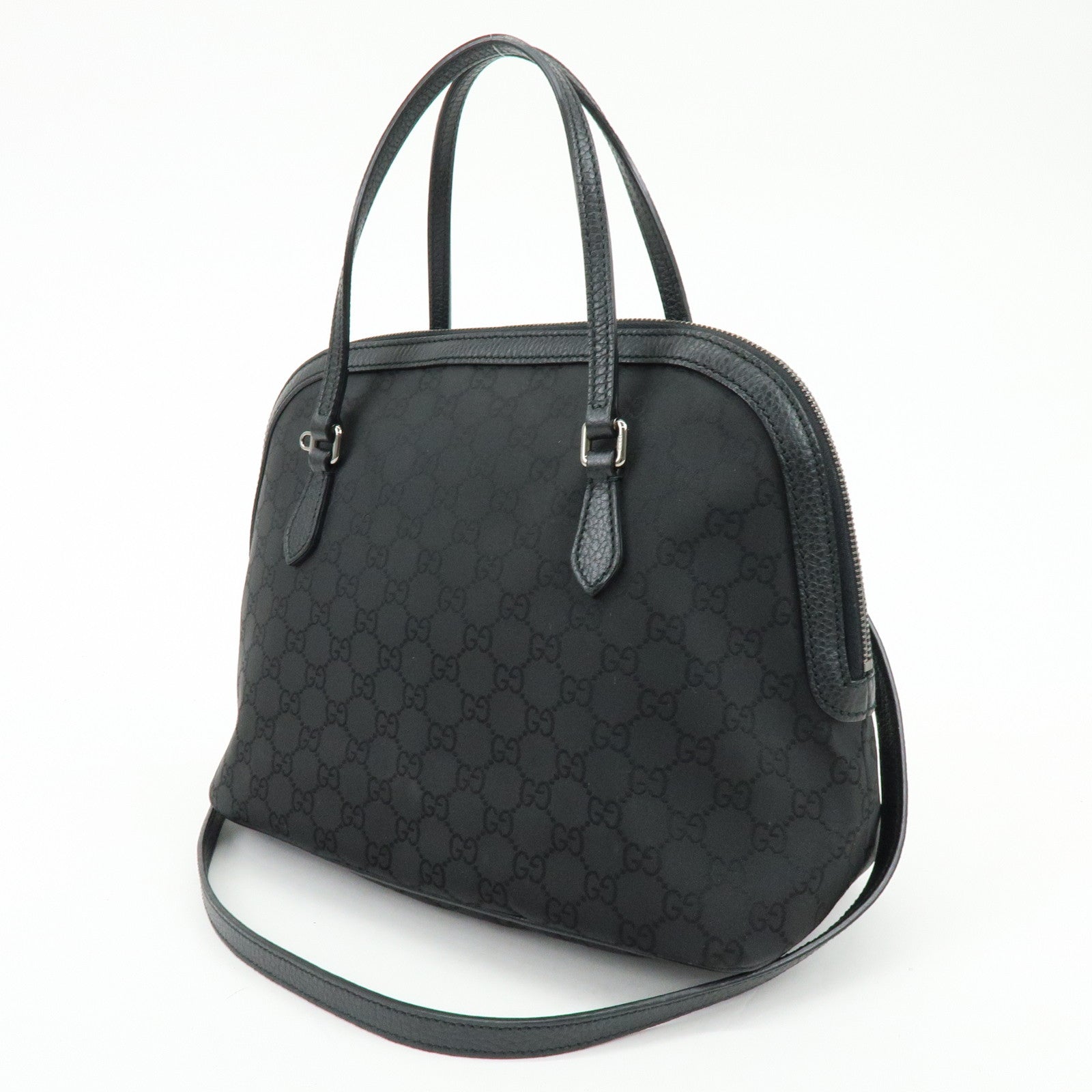 GUCCI Interlocking G GG Nylon 2Way Bag Hand Bag Shoulder Bag 420023
