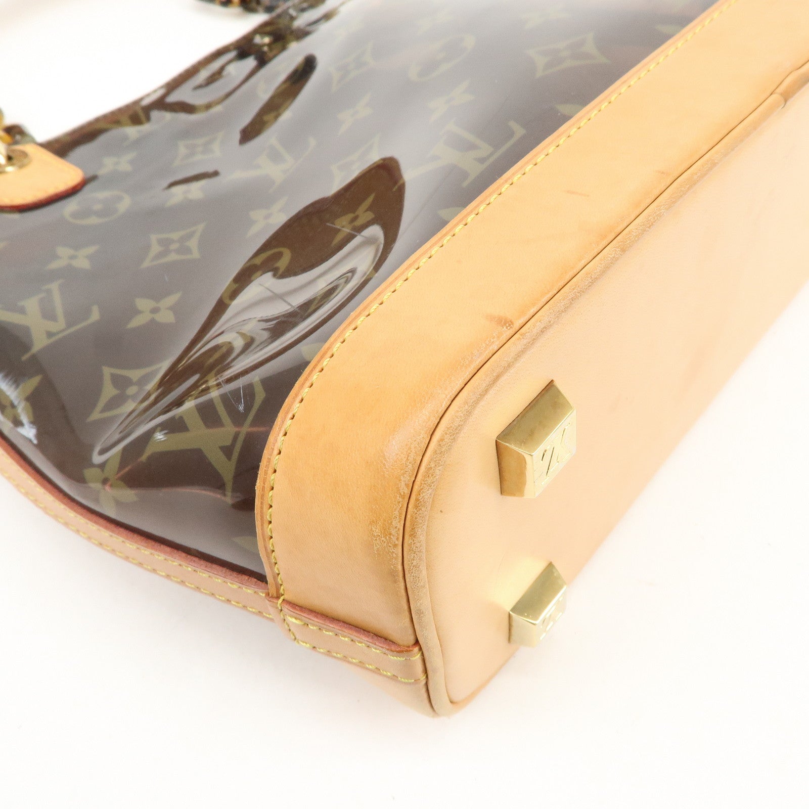 Louis Vuitton Monogram Vinyl Cabas Ambre PM Tote Bag Clear Brown M92502 Used