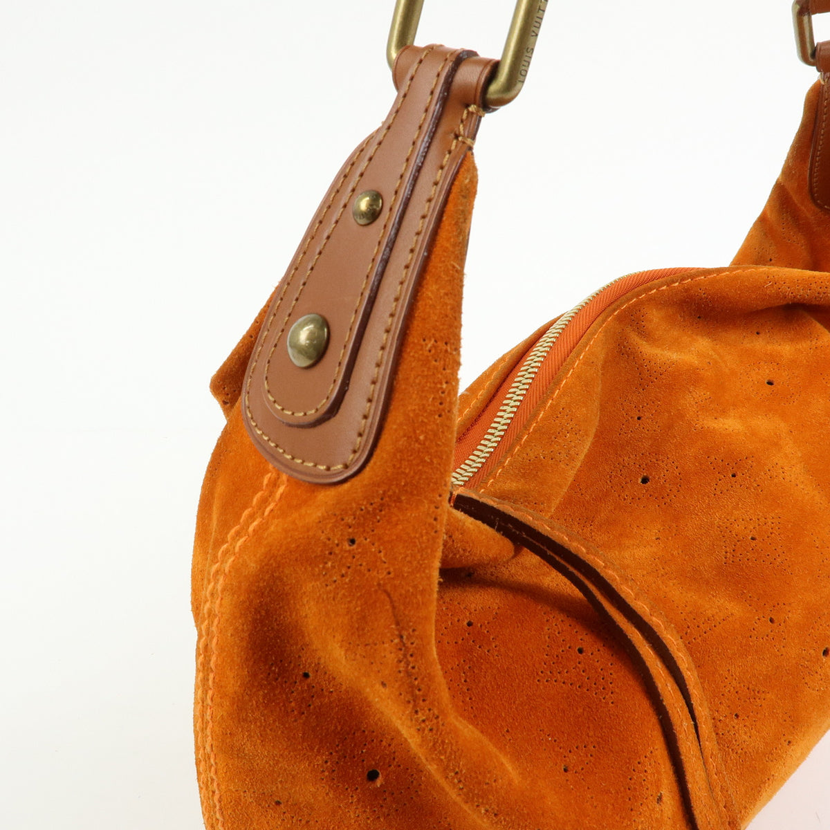Louis Vuitton Monogram Onata GM Suede Shoulder Bag Orange M95119
