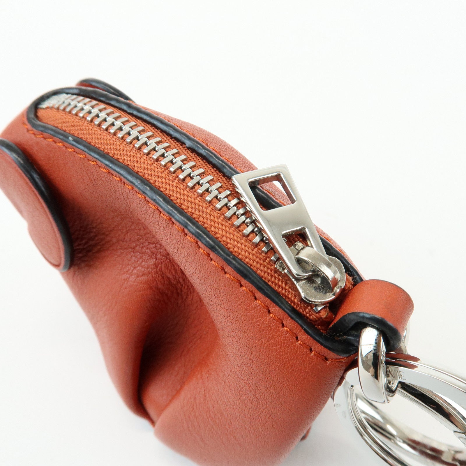 LOEWE Animal Collection Leather Elephant Coin Purse  Orange