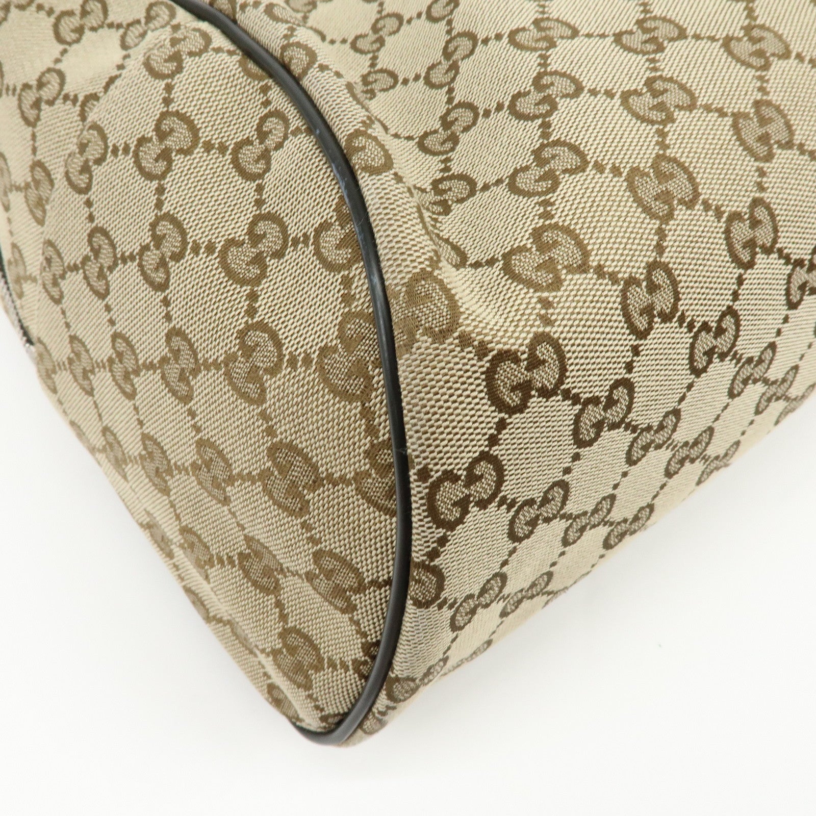GUCCI GG Canvas Leather Backpack Rucksuck Beige Brown 449906