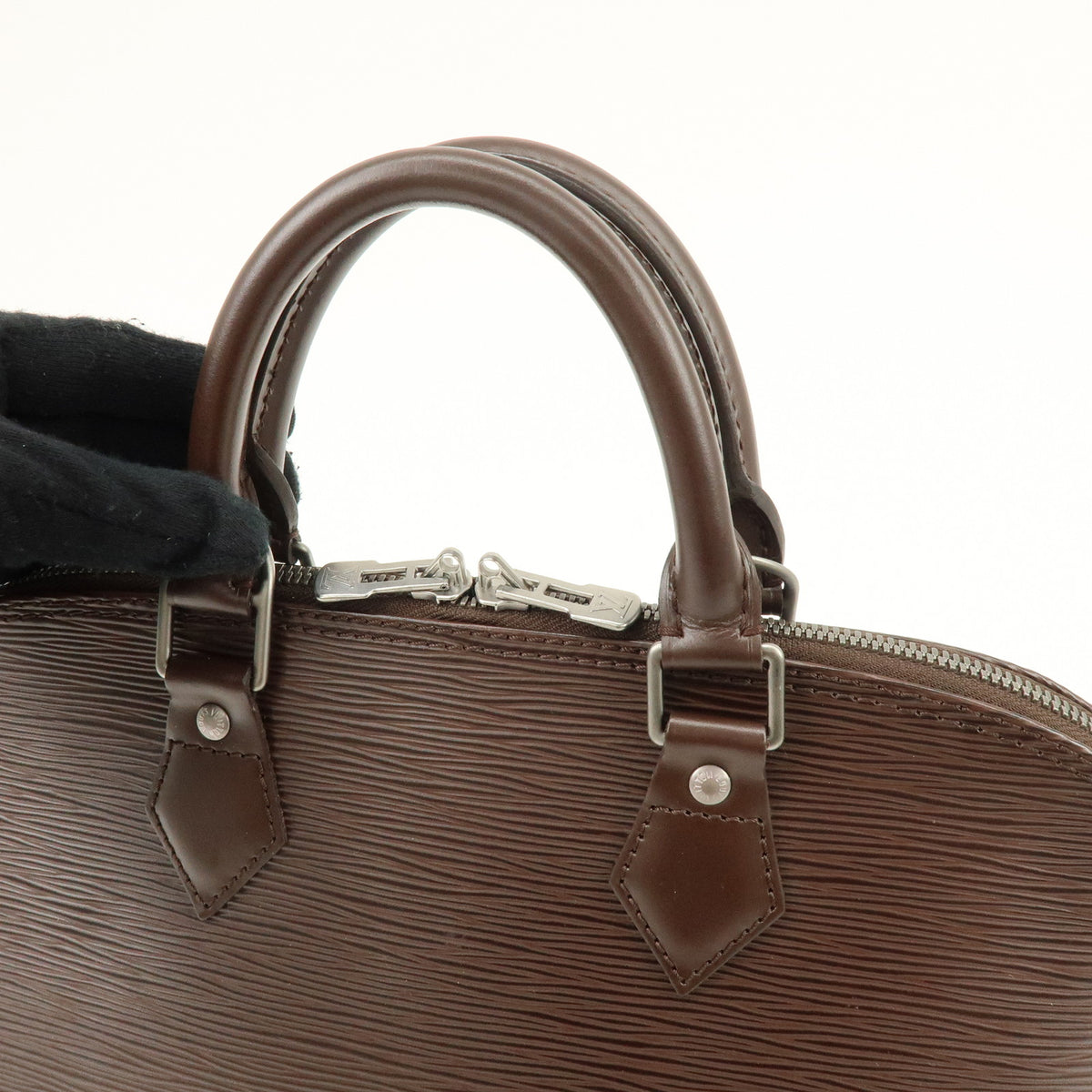 Louis Vuitton Epi Alma Leather Hand Bag Mocha Brown M5214D