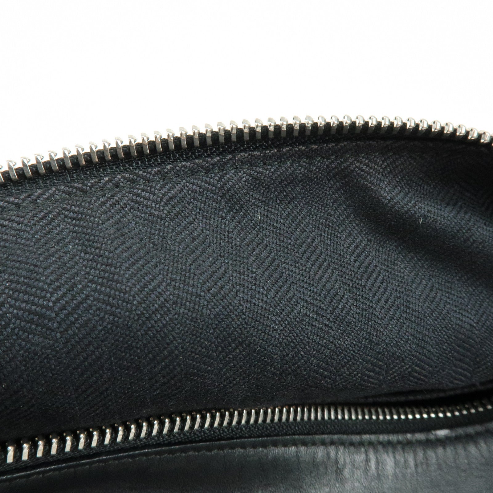 LOEWE Anagram Nappa Leather Hand Bag Pouch Black