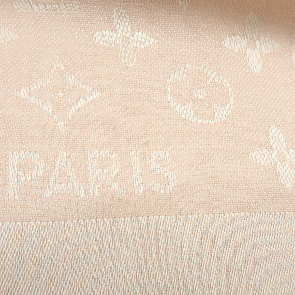 Louis Vuitton Monogram Silk Wool Scarf Shawl Light Pink