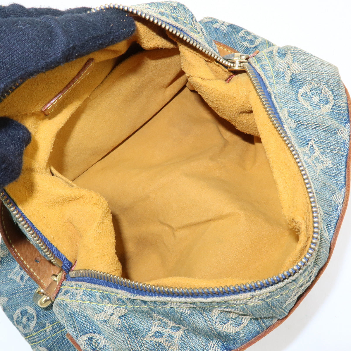 Louis Vuitton Monogram Denim Baggy PM 2Way Bag Shoulder Bag M95049