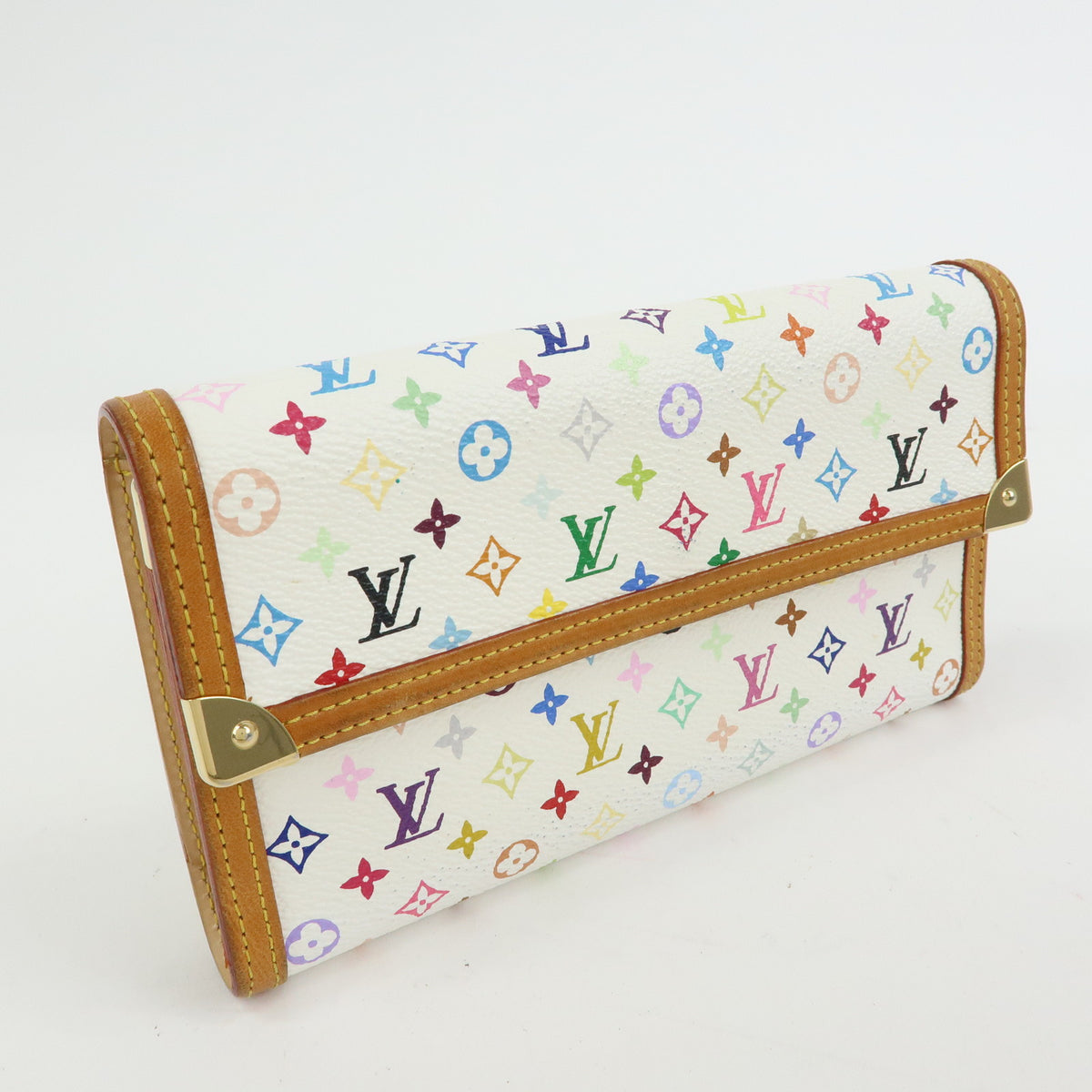 Louis Vuitton Monogram Porte Trezor International Wallet Blanc M92659