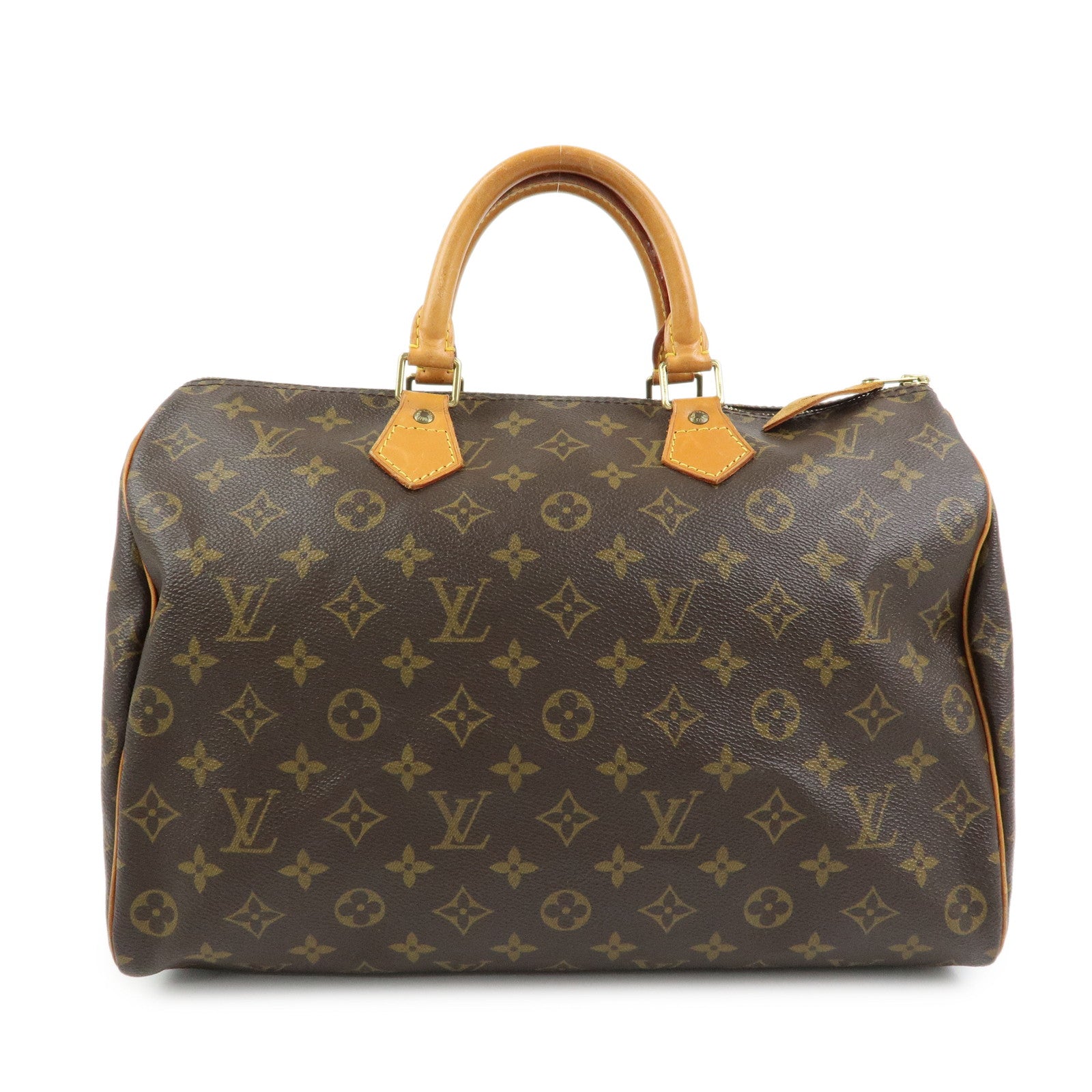 Louis Vuitton Monogram Speedy 35 Boston Bag Hand Bag Brown M41524