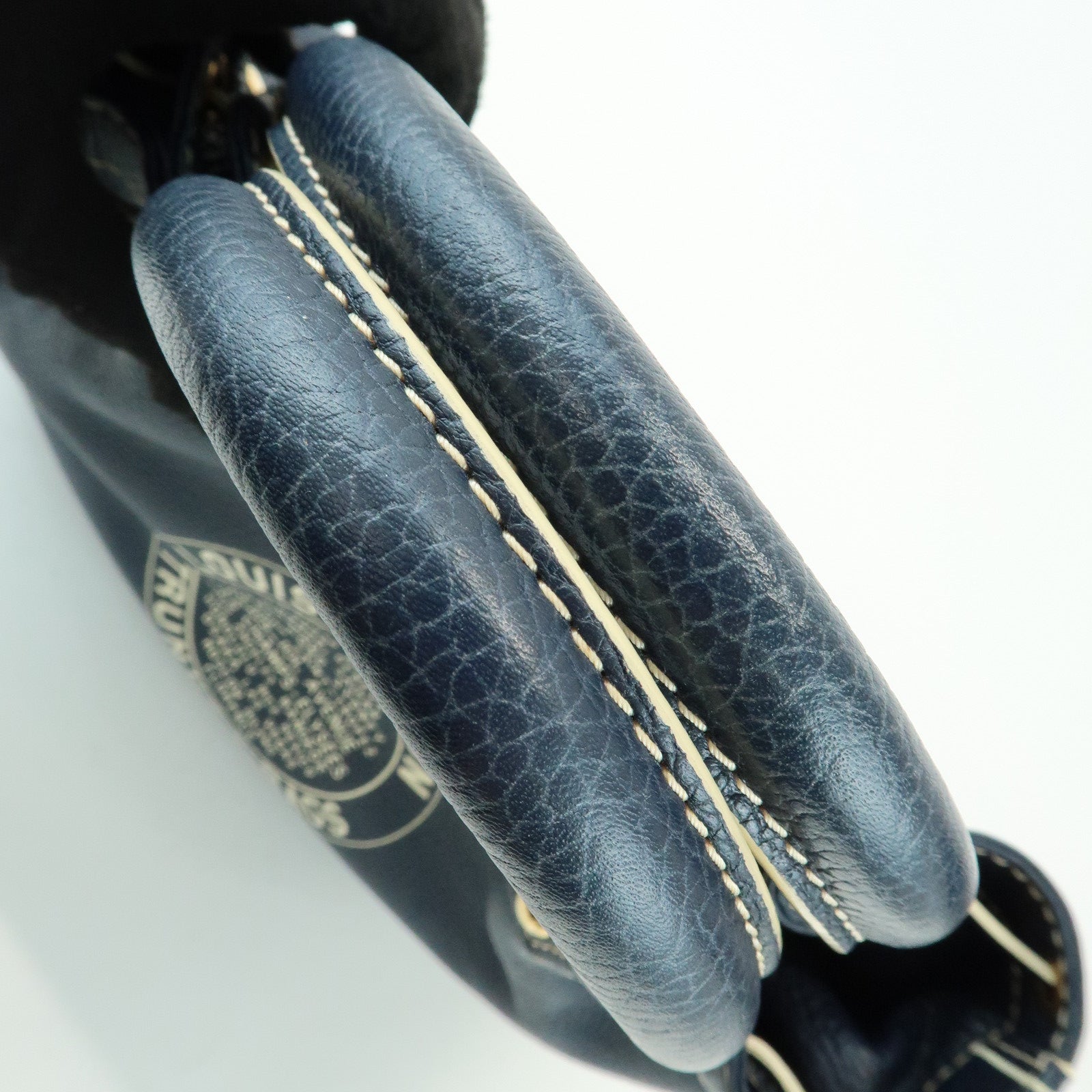 Louis Vuitton T&B Tobago Leather Shoe Bag Hand Bag Blue M95149