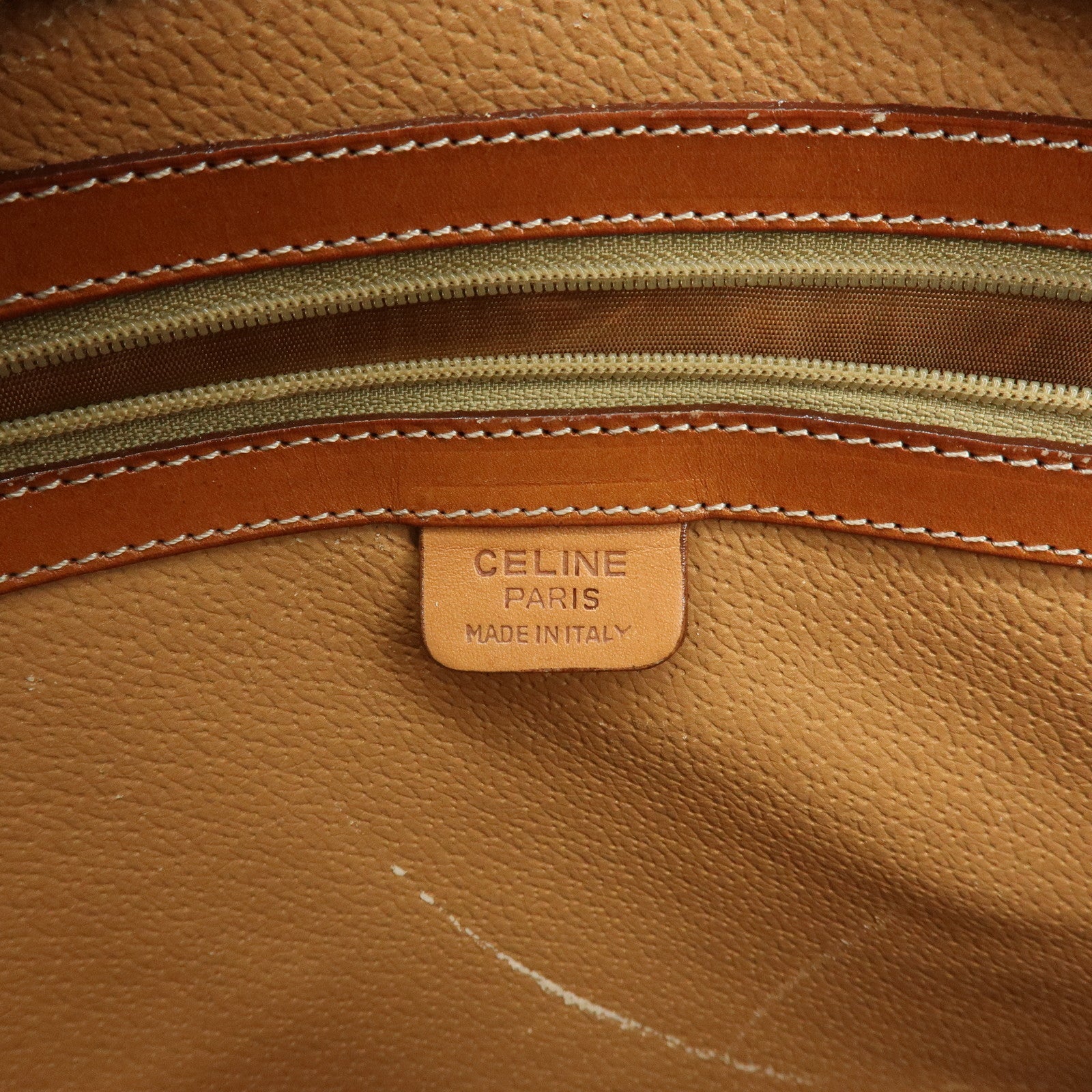 CELINE Macadam PVC Leather Tote Bag Shoulder Bag Brown