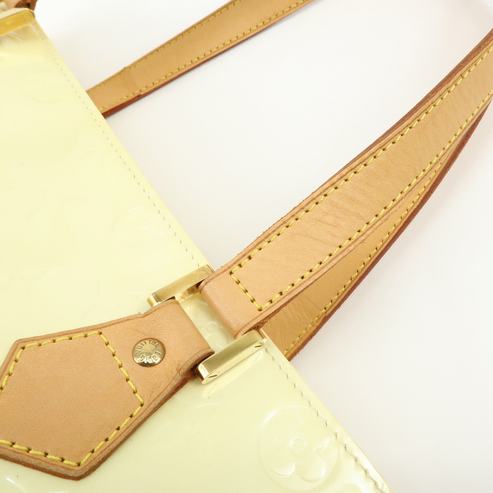 Louis Vuitton Monogram Vernis Houston Tote Hand Bag Beige M91004