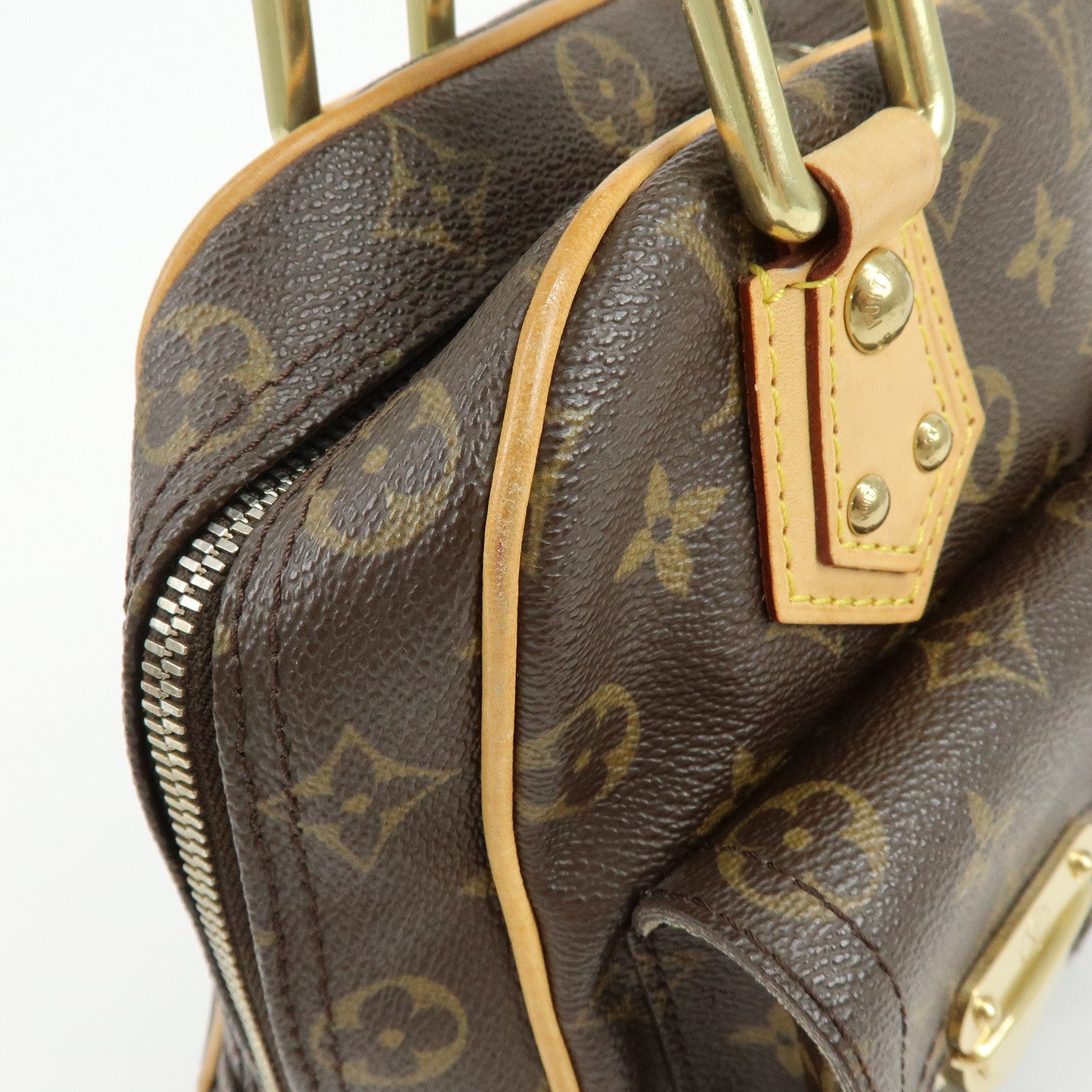 Louis Vuitton Monogram Manhattan PM Hand Bag Brown M40026
